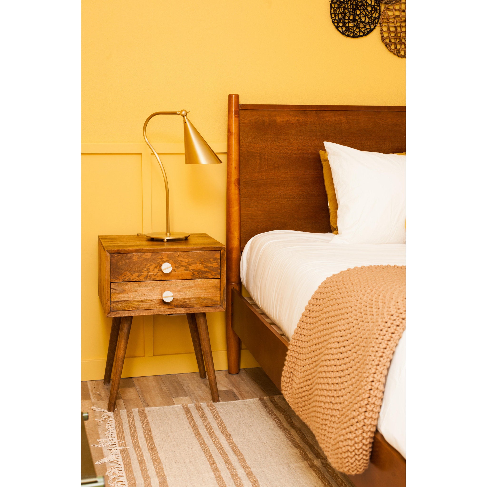 Lupe 1-Light Table Lamp in Aged Brass 7W x 20.5H
