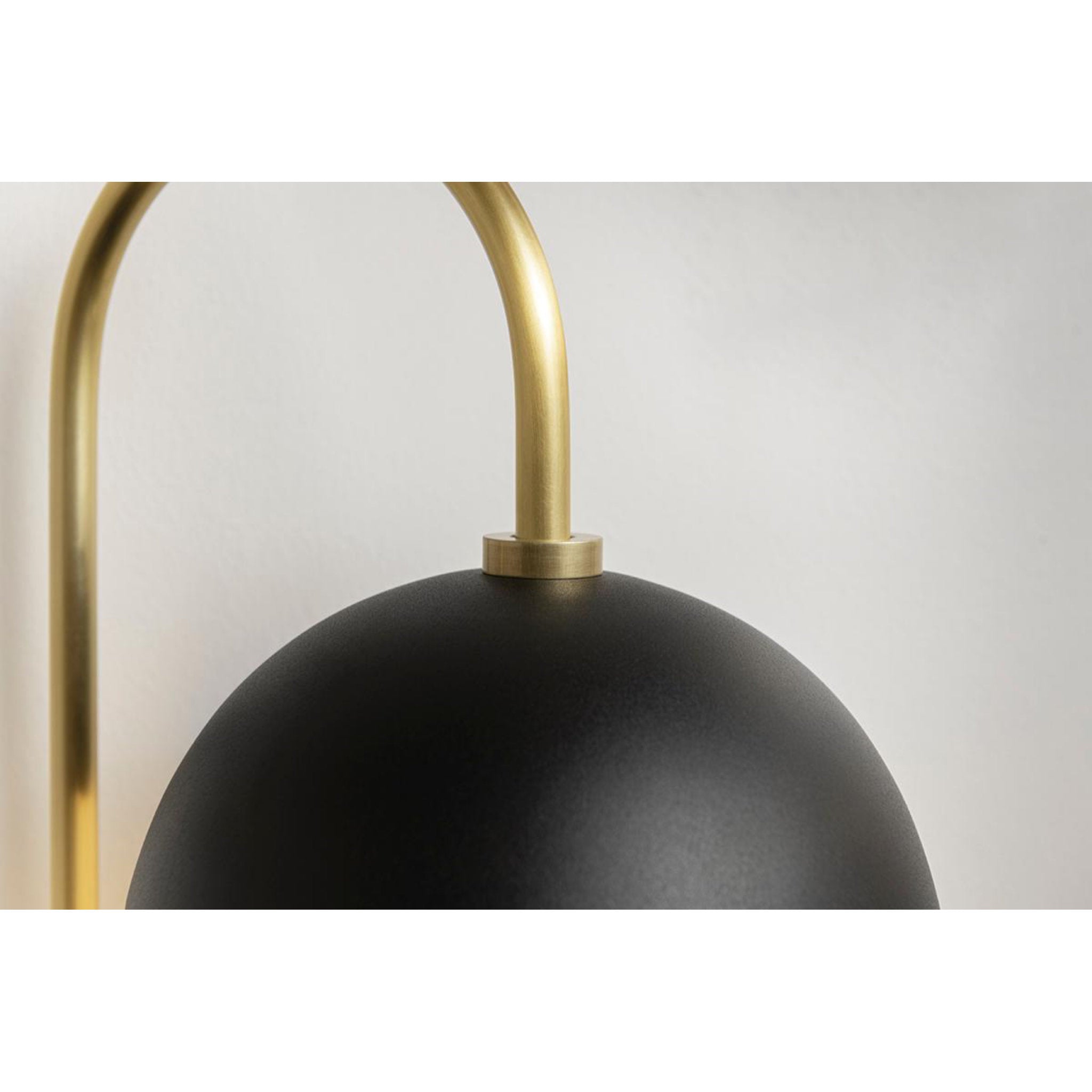 Renee 1-Light Plug-in Sconce in Aged Brass/Black 8.25L x 6.25W x 20H