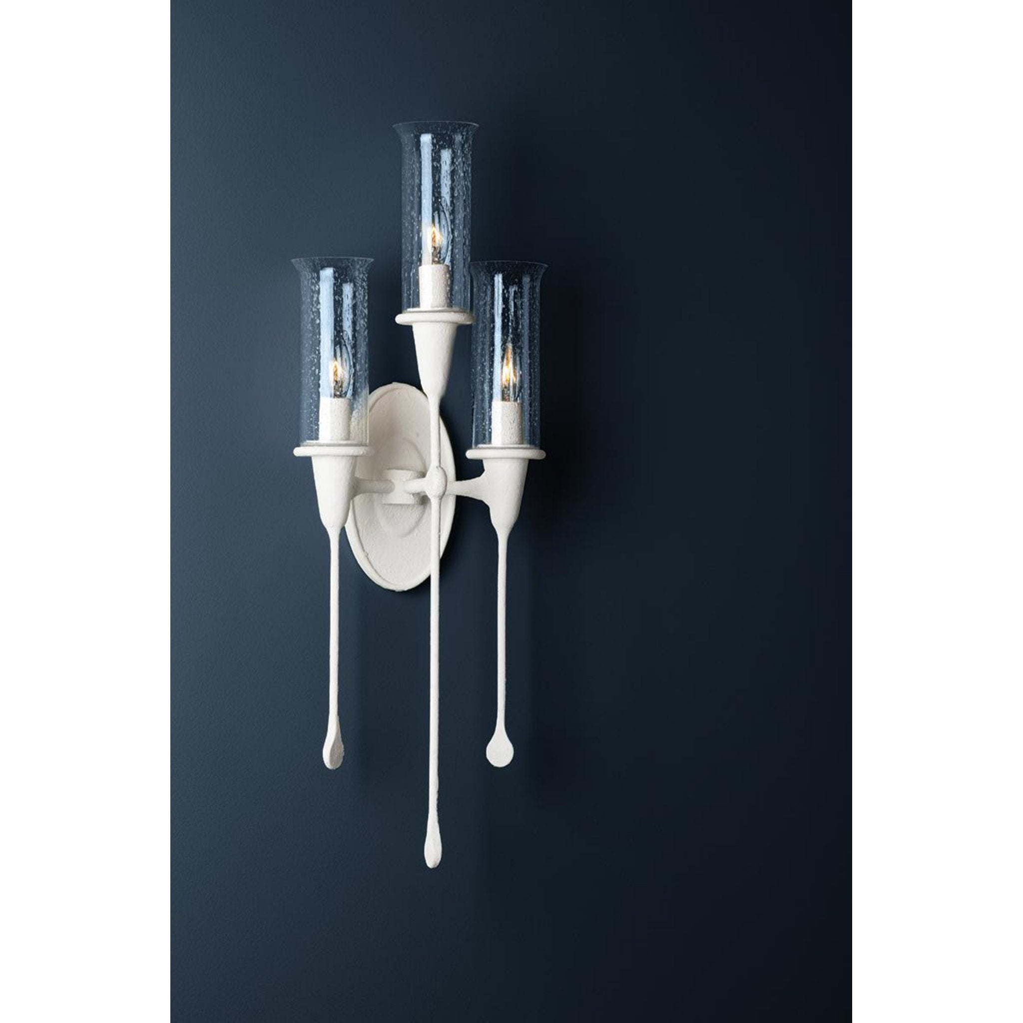 Chisel 3-Light Wall Sconce in Black Iron 9.75L x 9.75W x 27.5H