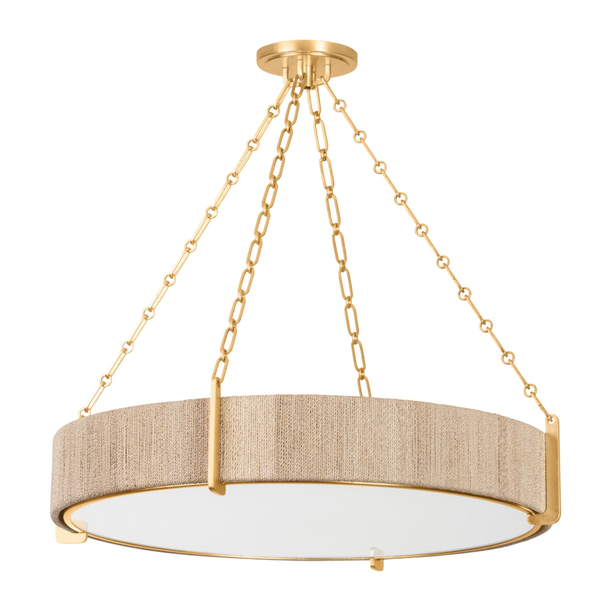 Quebec 6-Light Chandelier in Gold Leaf 30.75L x 30.75W x 6.25H