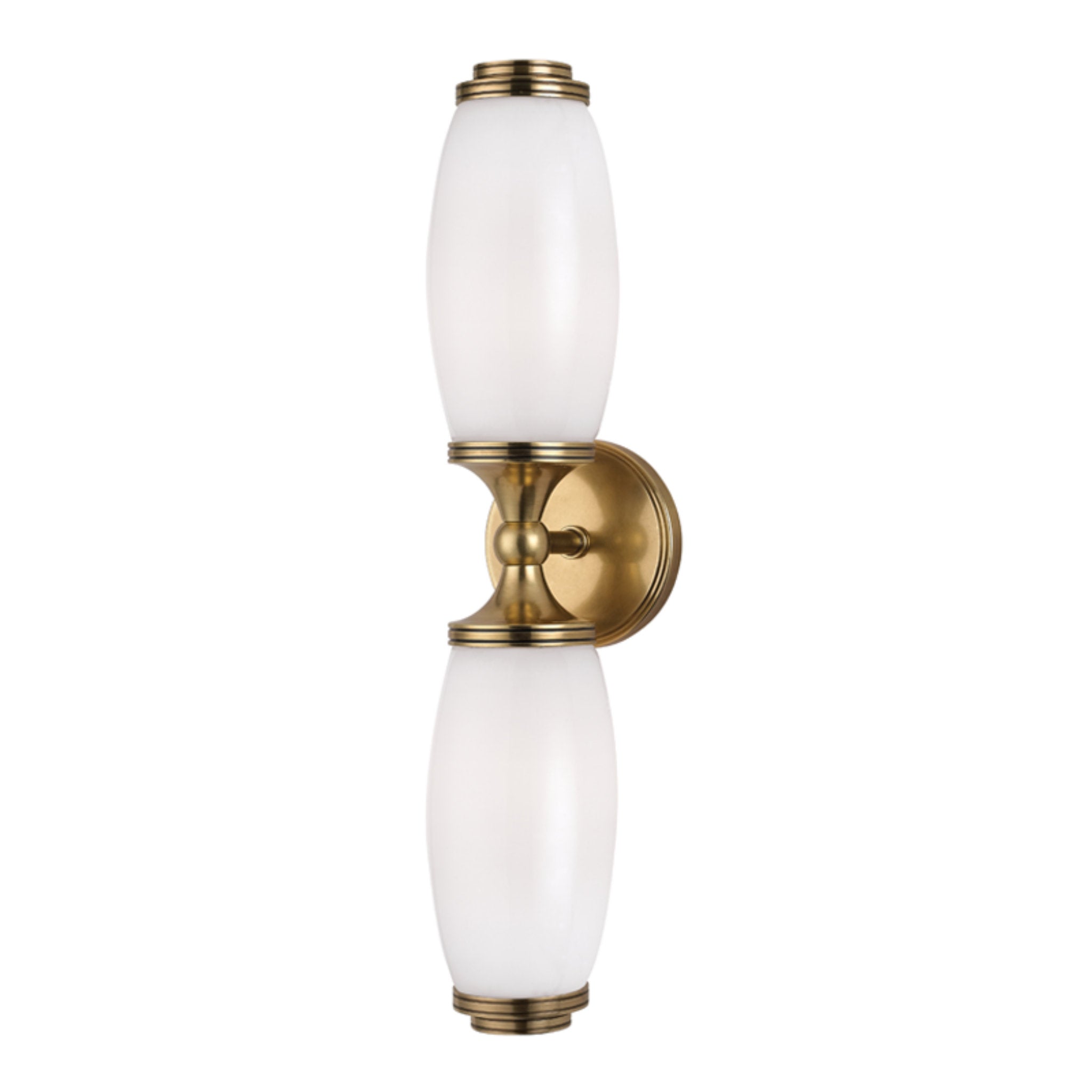 Brooke 2-Light Wall Sconce in Aged Brass 4.5L x 4.5W x 19.5H