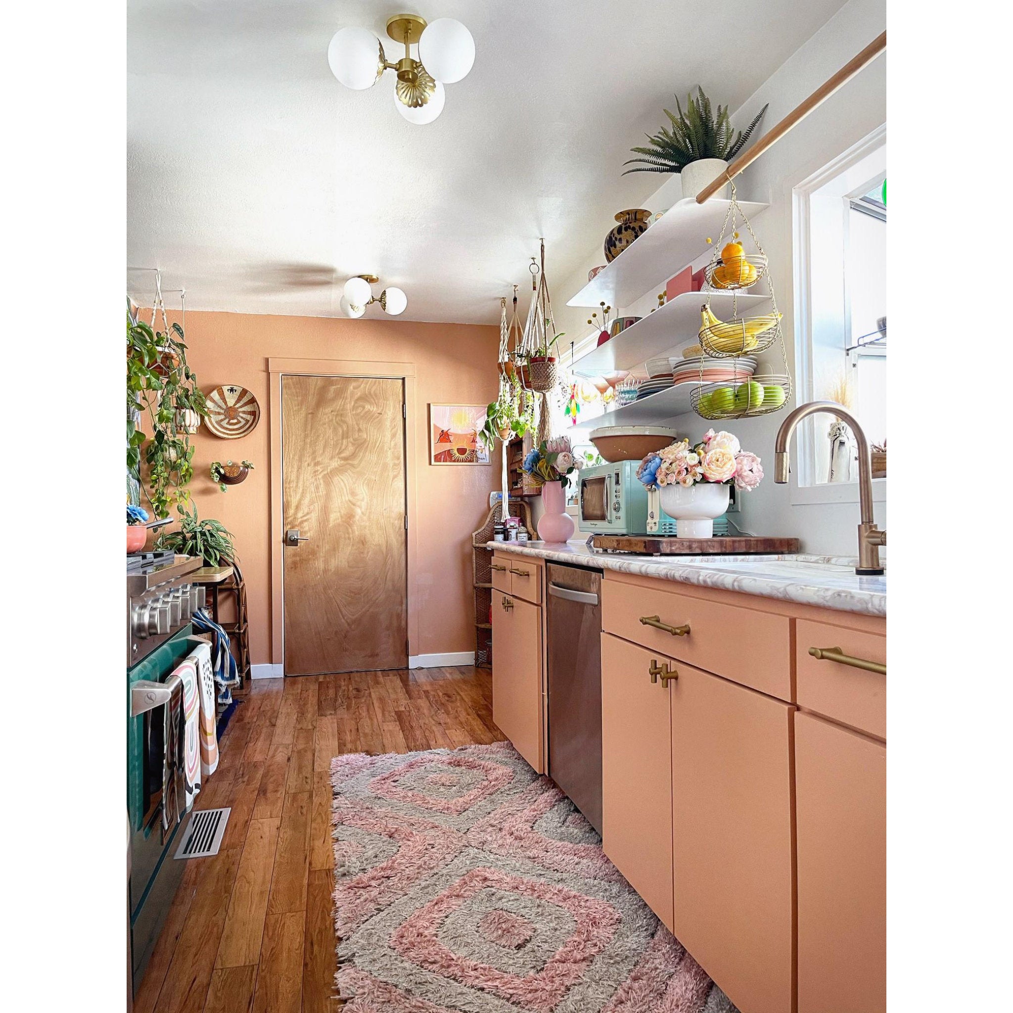 Paige 3-Light Semi Flush in Aged Brass 16.25L x 16.25W x 7.75H