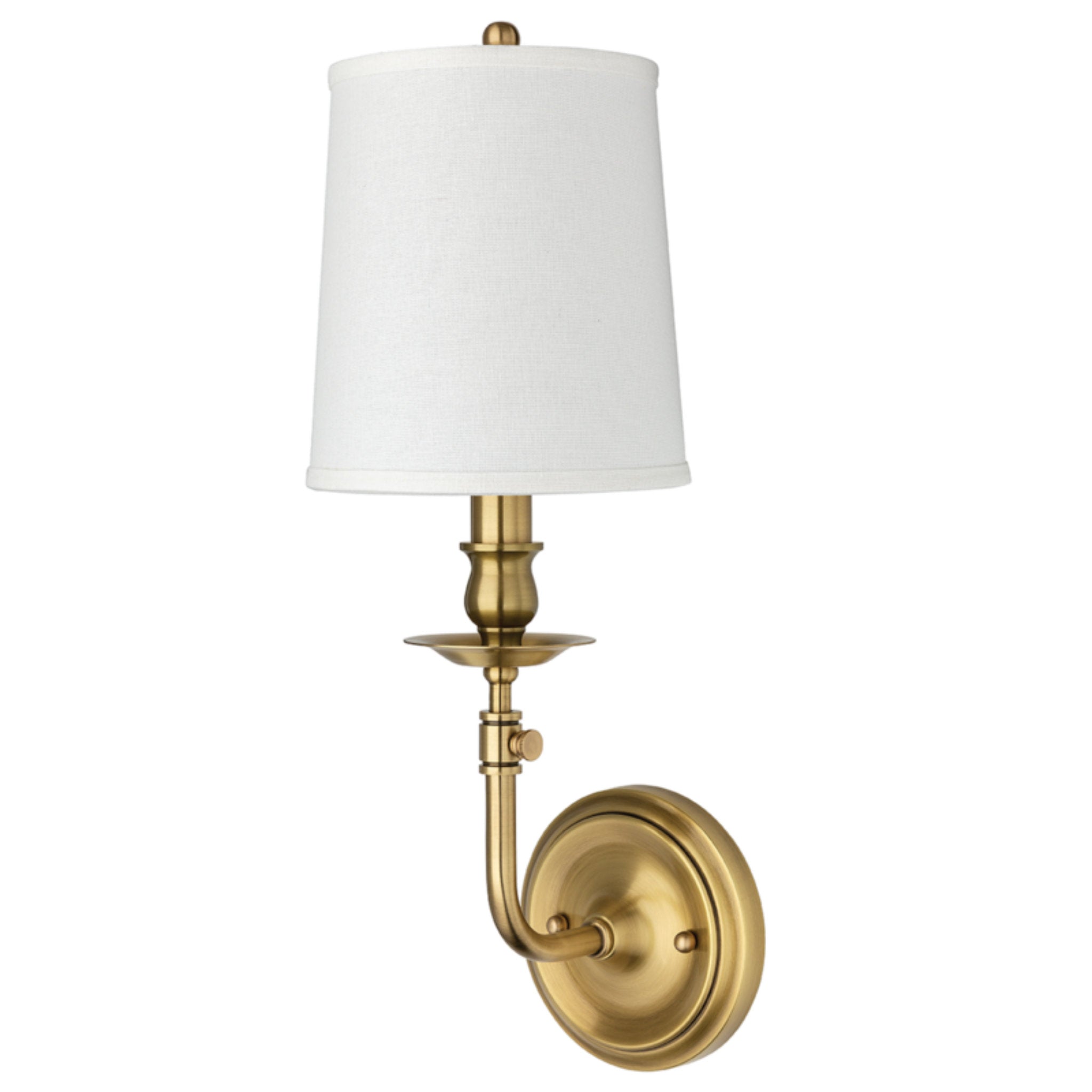 Logan 1-Light Wall Sconce in Aged Brass 6.25L x 6.25W x 18H