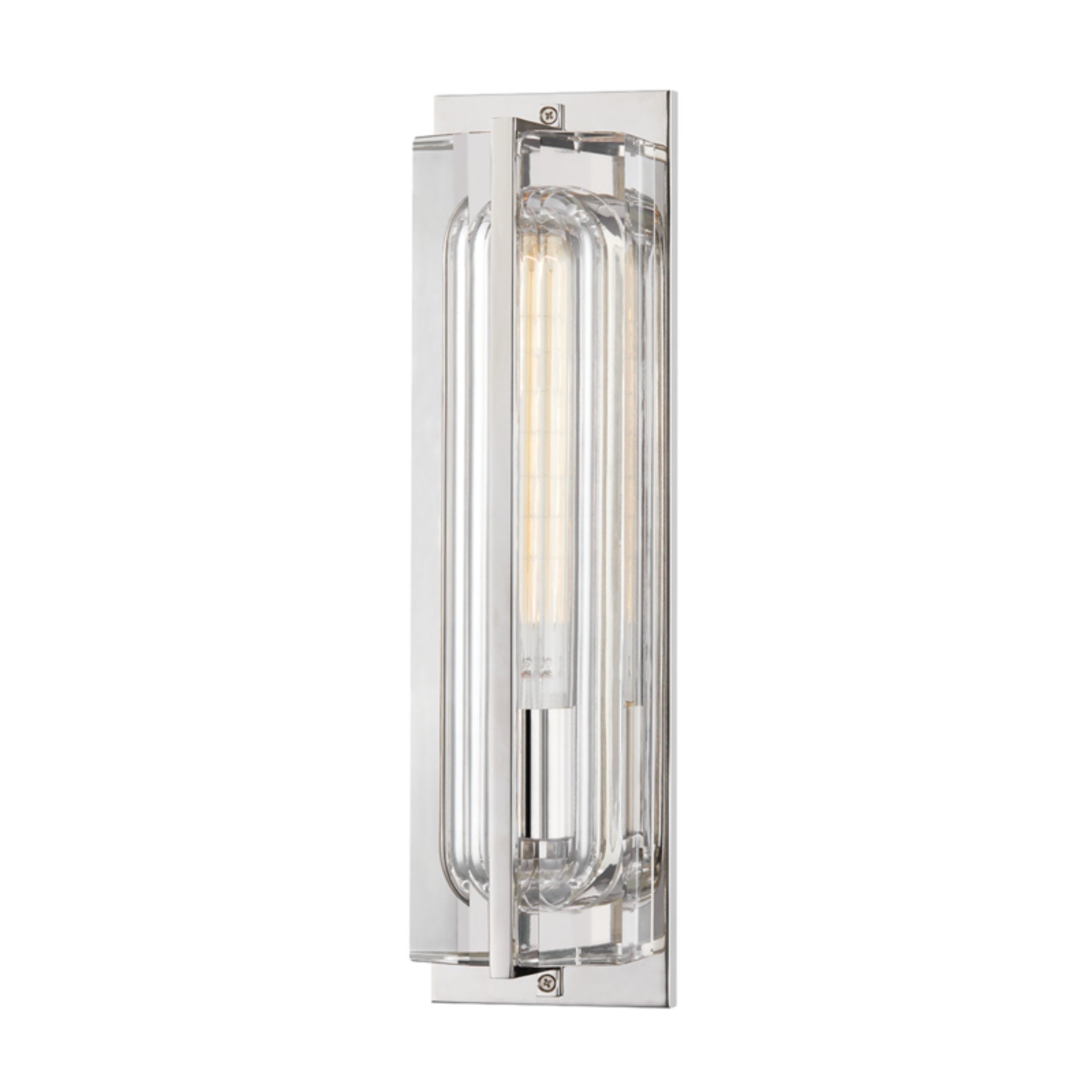 Hawkins 1-Light Wall Sconce in Polished Nickel 4.5L x 4.5W x 16.75H
