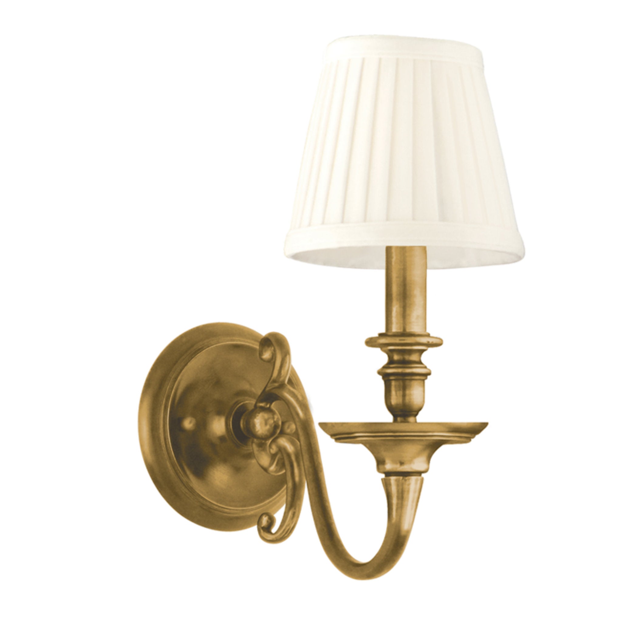 Charleston 1-Light Wall Sconce in Aged Brass 5.5L x 5.5W x 12.5H