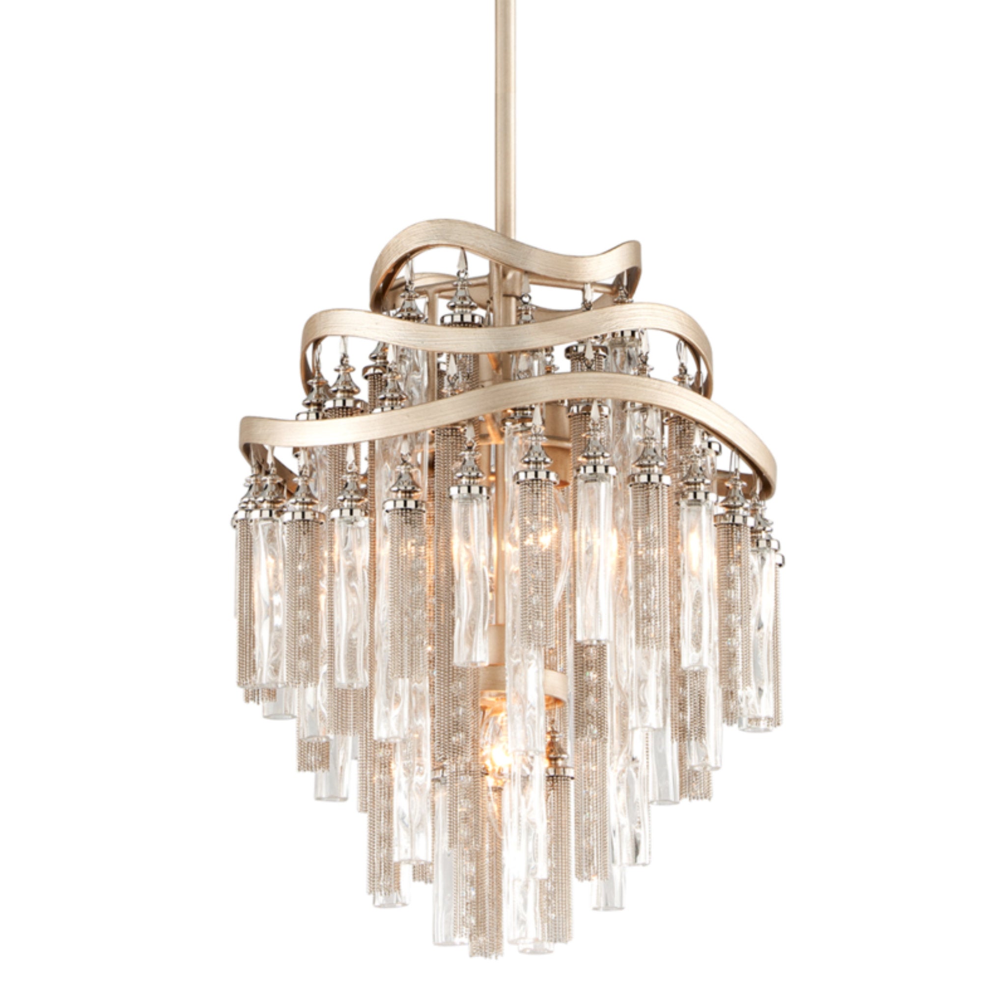 Chimera 3-Light Pendant in Warm Silver Leaf 12.75L x 12.75W x 18.25H