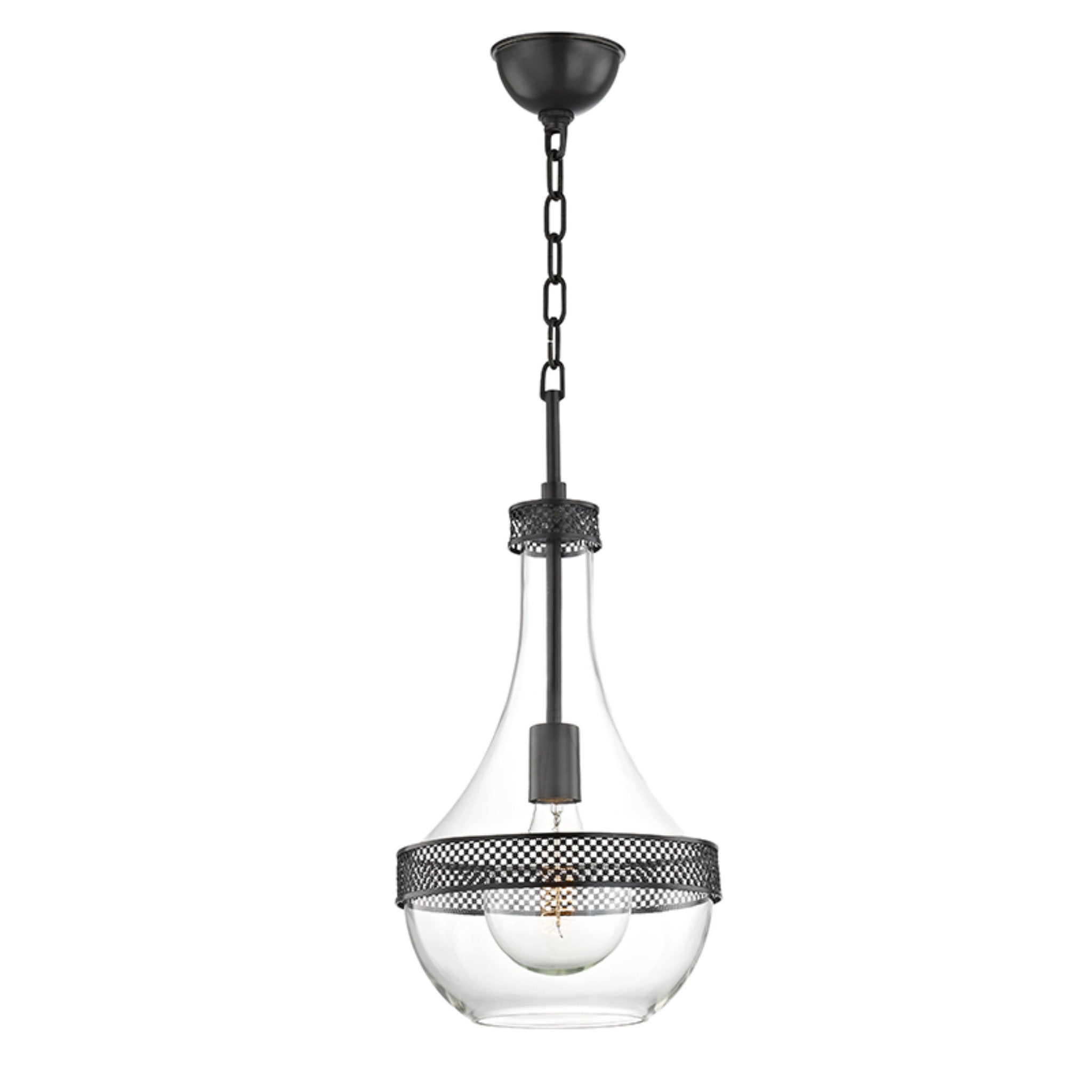 Hagen 1-Light Pendant in Old Bronze 10.75L x 10.75W x 23H