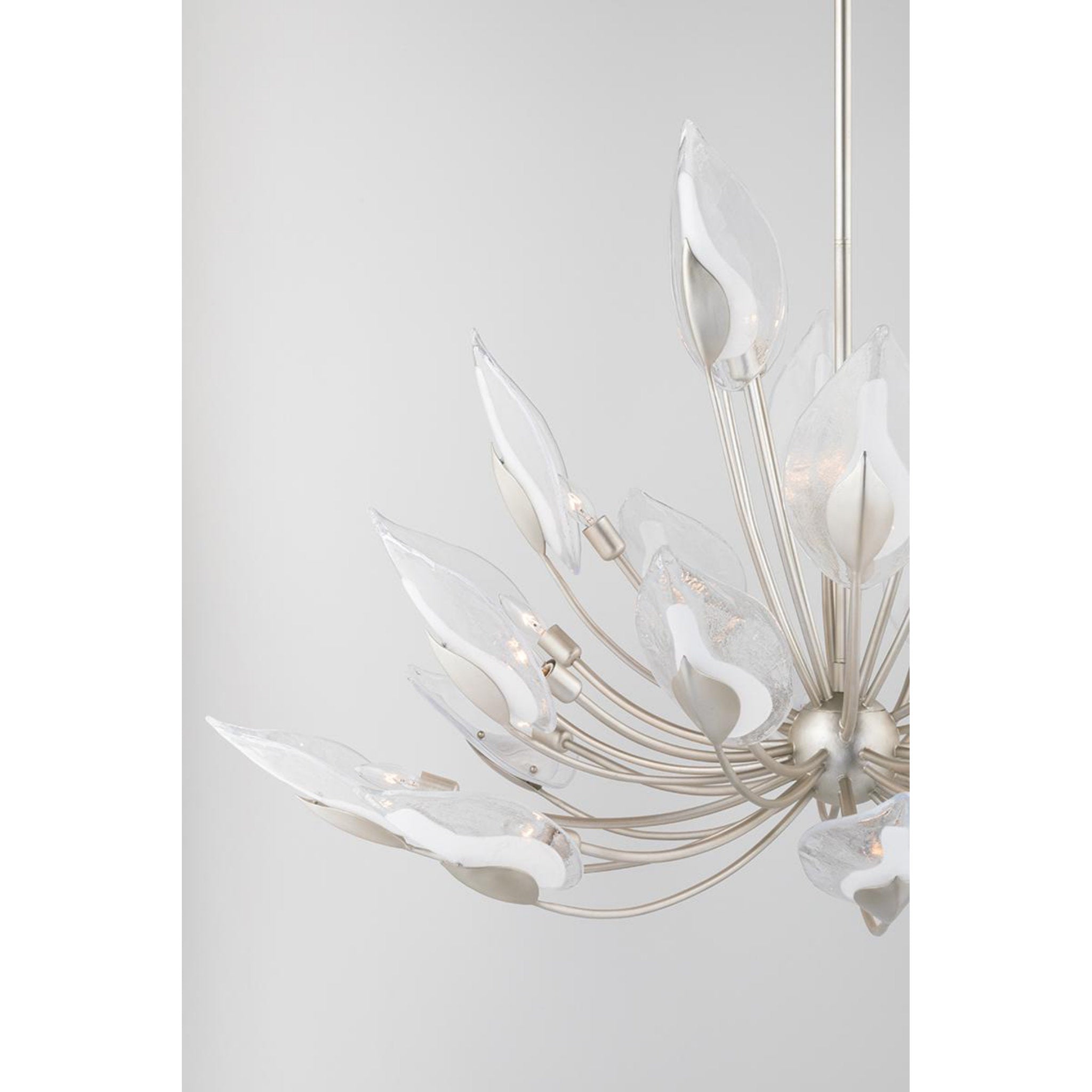 Blossom 10-Light Chandelier in Silver Leaf 29L x 29W x 18.75H