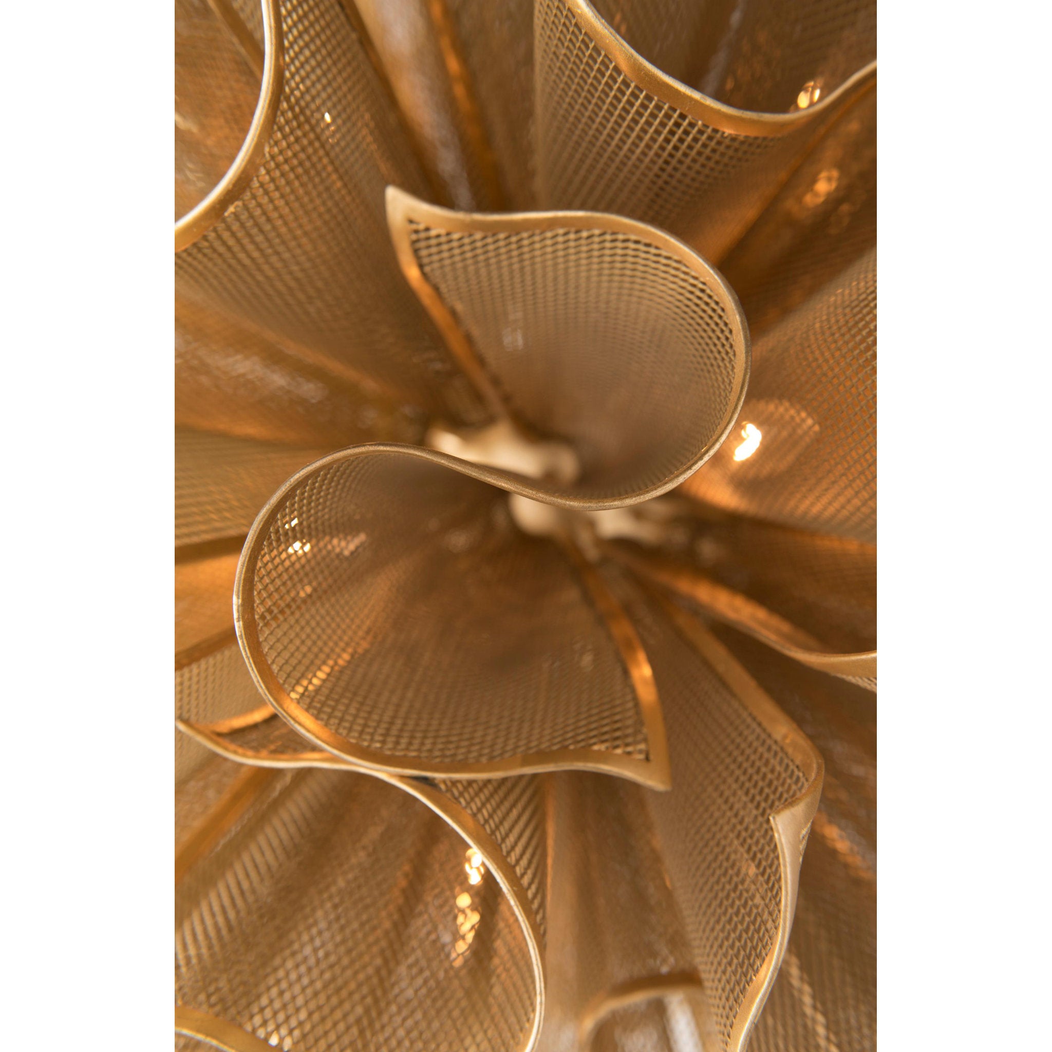 Pulse 20-Light Chandelier in Gold Leaf 45.5L x 45.5W x 44H