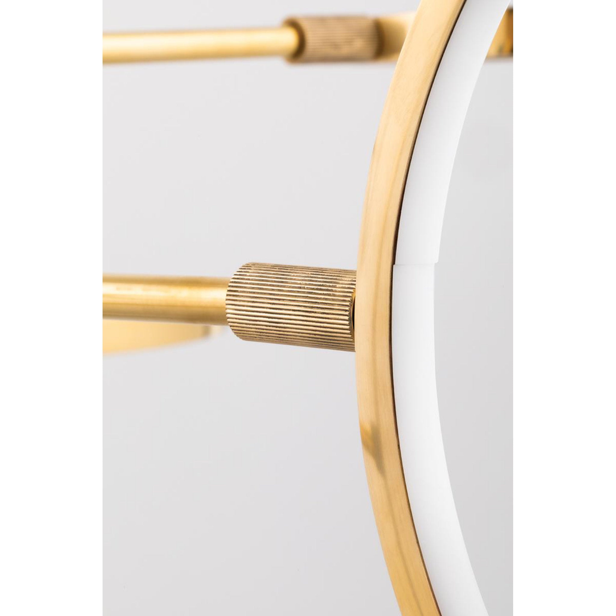 Saturn 0-Light Semi Flush in Aged Brass 43L x 34W x 4.25H