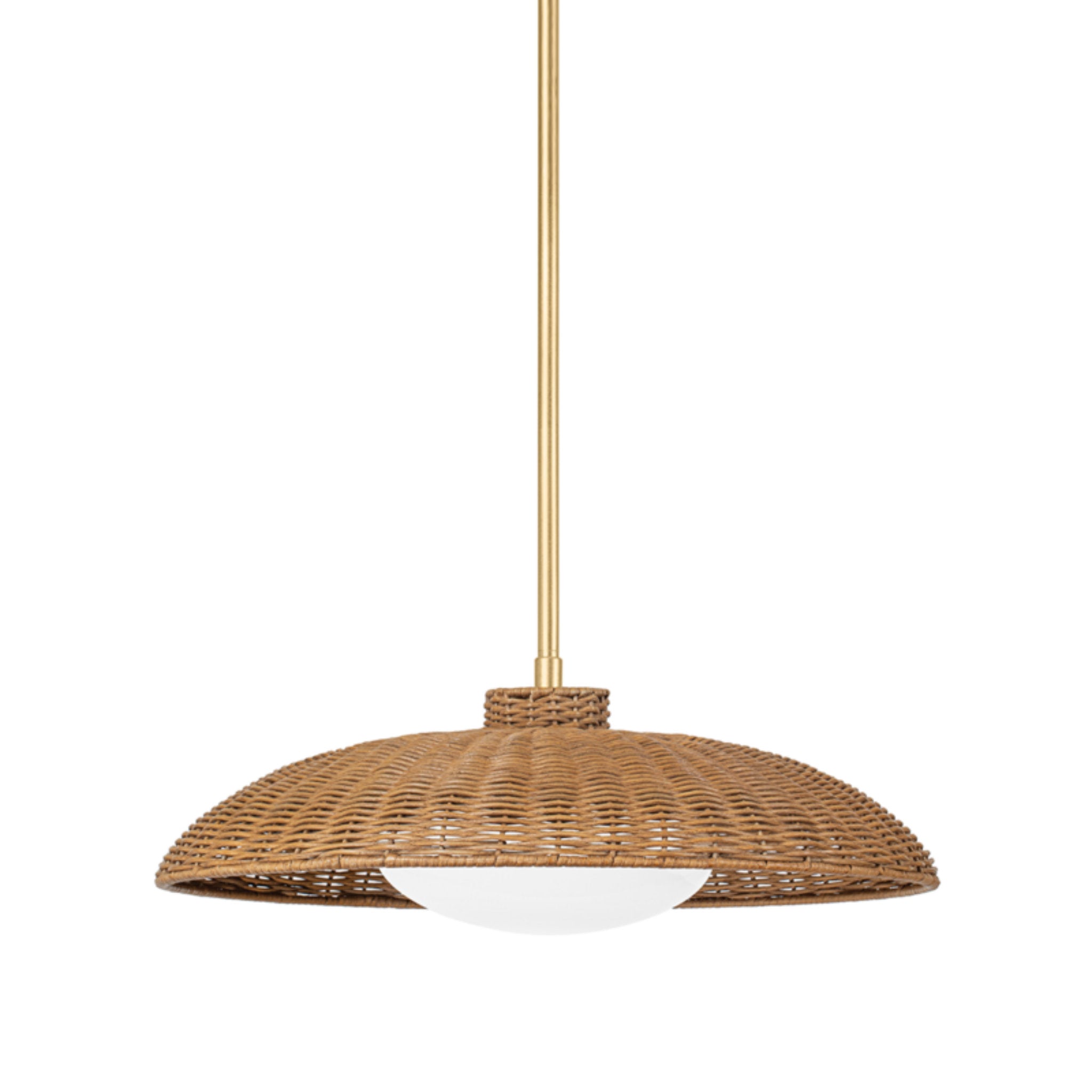 Delano 1-Light Pendant in Vintage Gold Leaf 22.5L x 22.5W x 12.75H