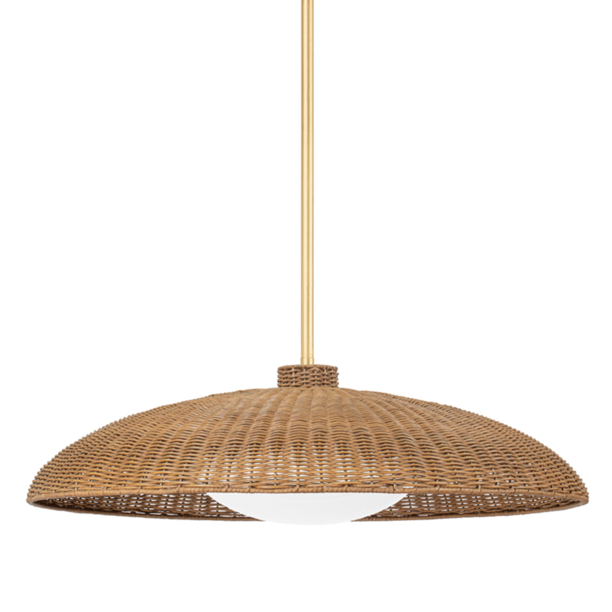 Delano 1-Light Pendant in Vintage Gold Leaf 32.5L x 32.5W x 14.5H