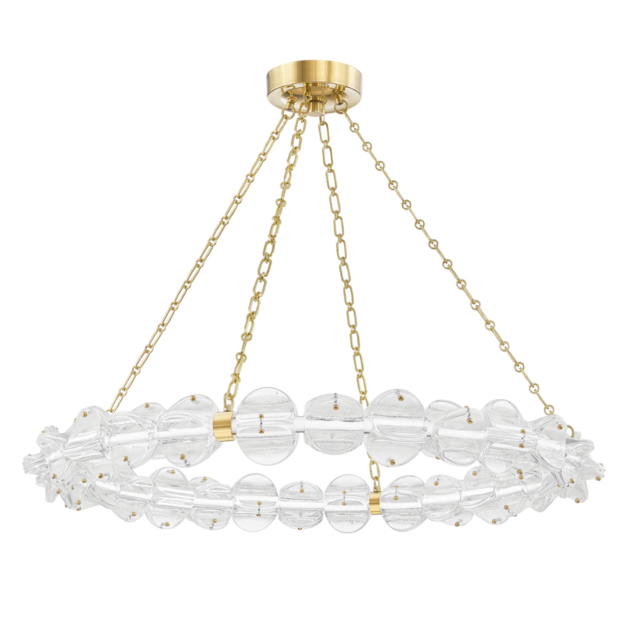 Lindley 1-Light Chandelier in Aged Brass 40L x 40W x 4.625H