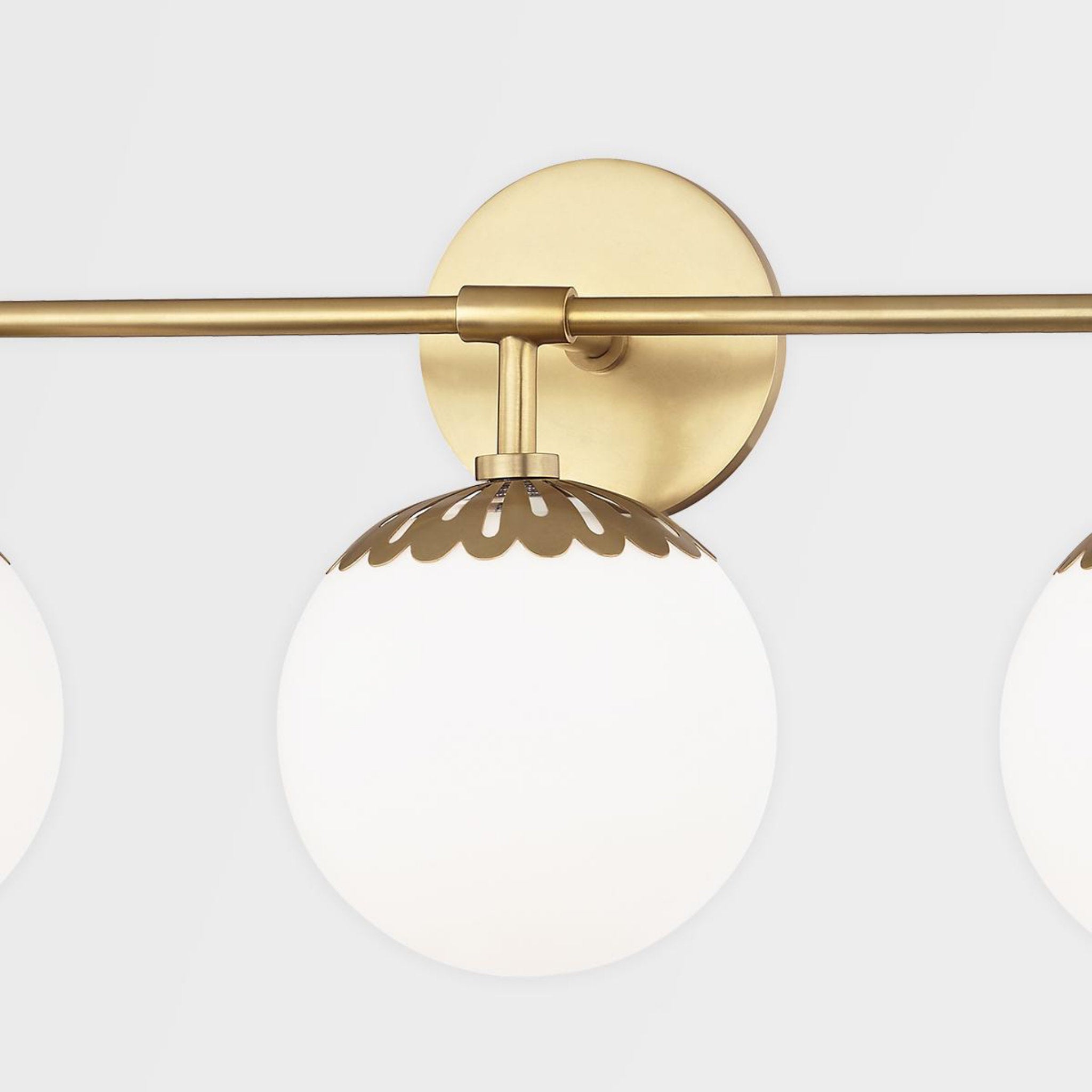 Paige 2-Light Bath and Vanity in Aged Brass 15L x 15W x 10.5H