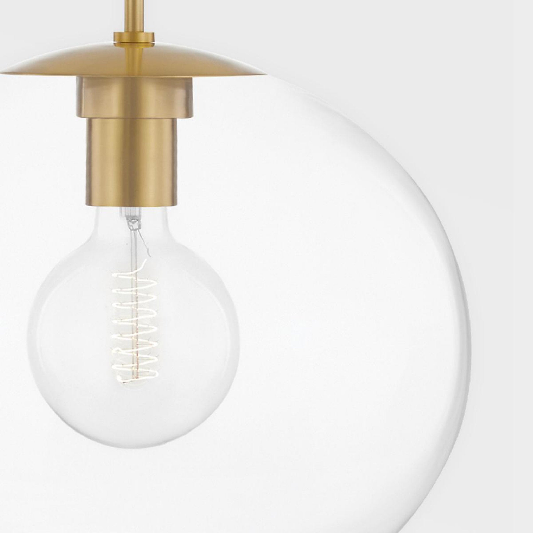 Margot 3-Light Semi Flush in Aged Brass 7L x 20W x 11H