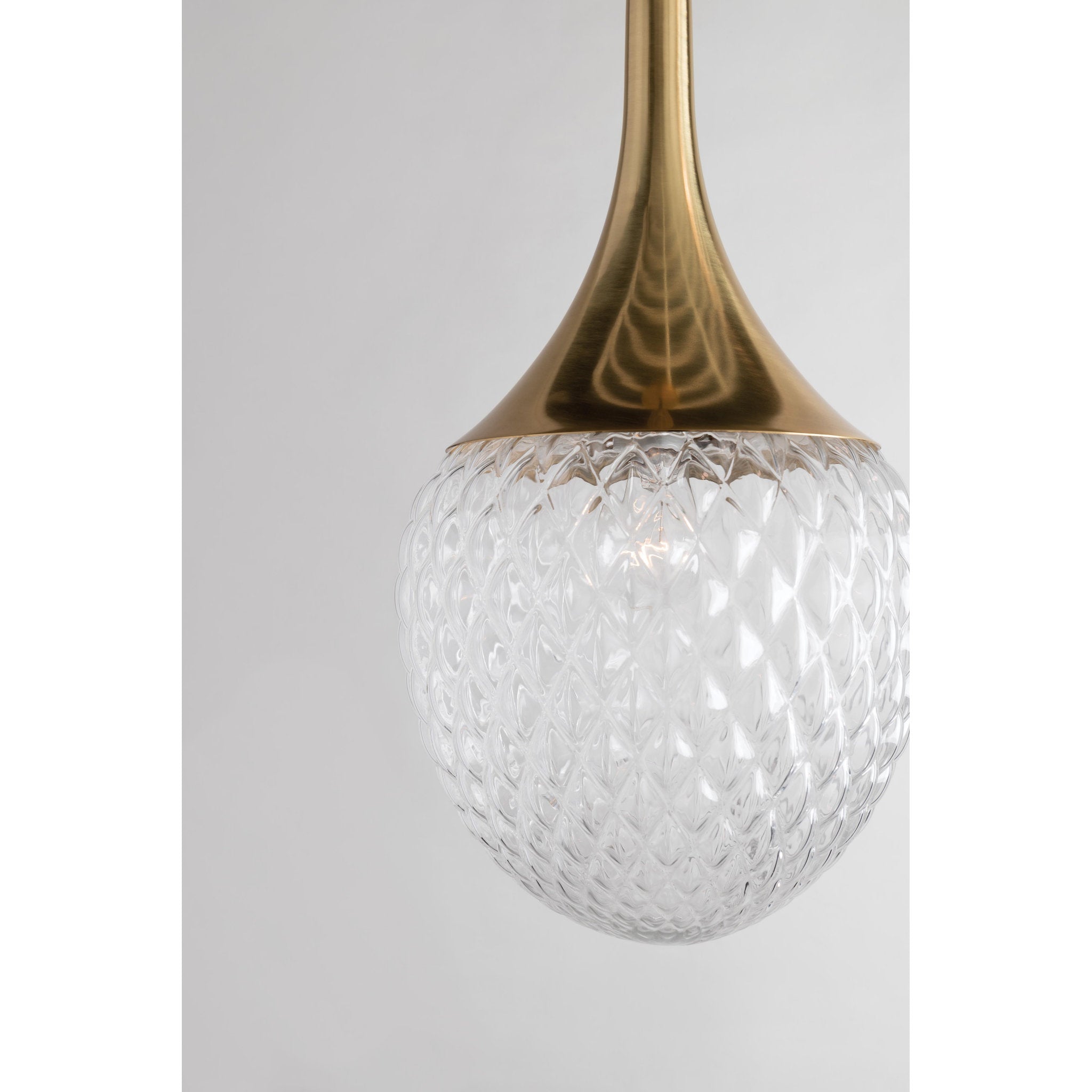 Bella 1-Light Pendant in Aged Brass 8.5L x 8.5W x 12.75H