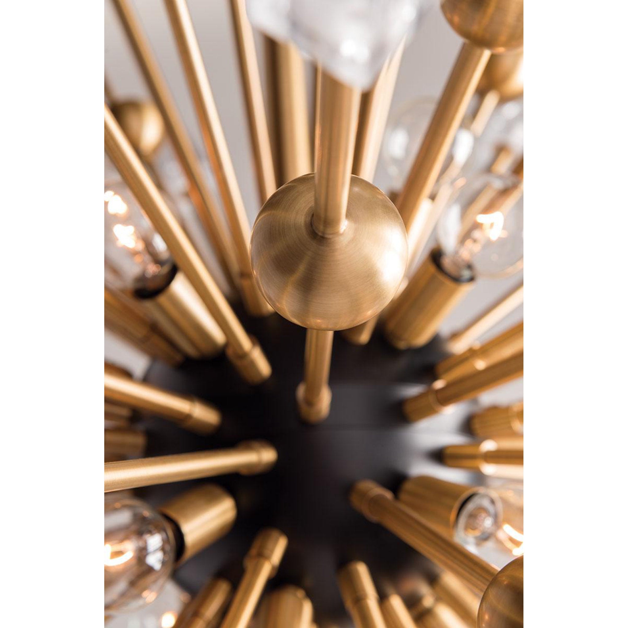 Sparta 12-Light Chandelier in Aged Brass 32L x 32W x 32H