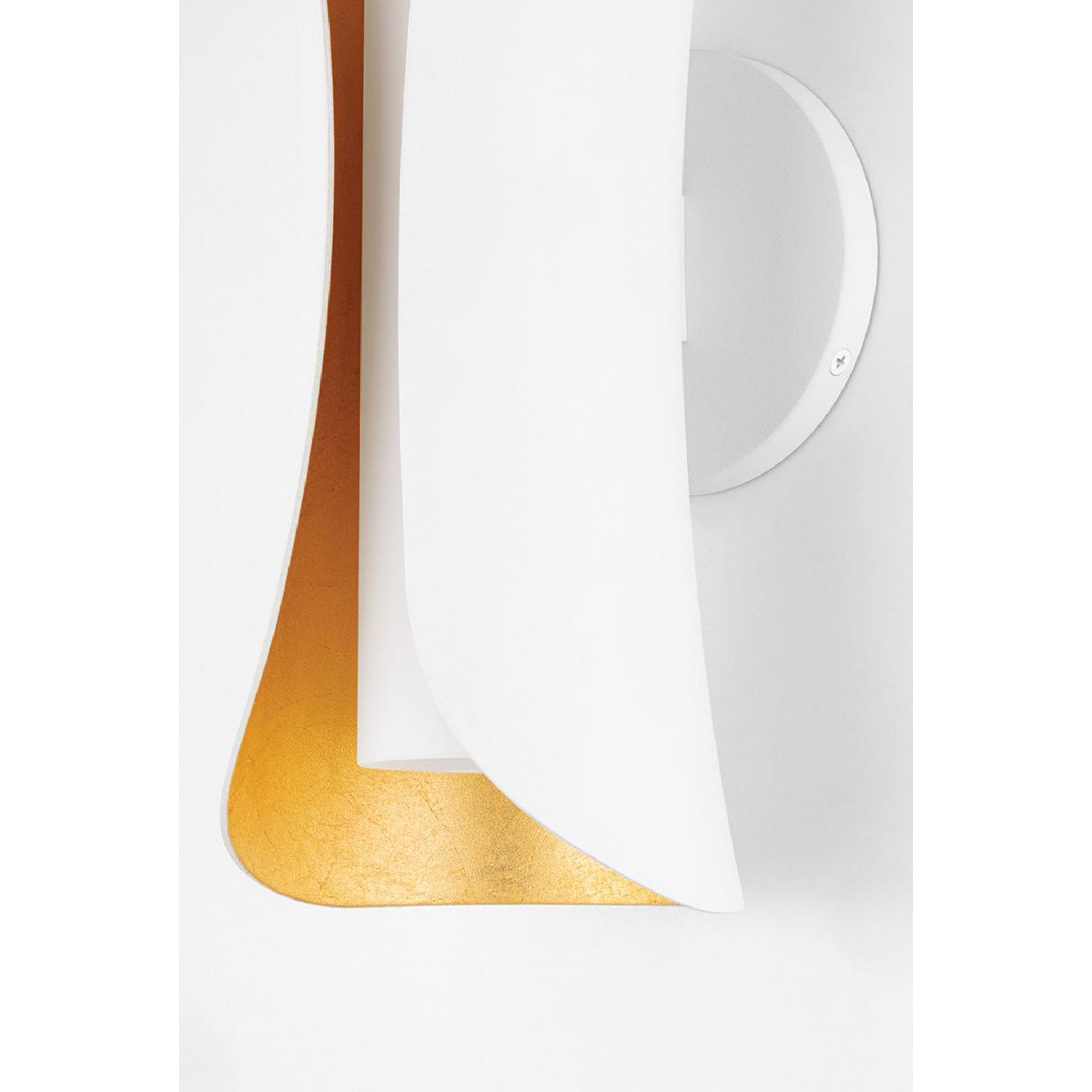 Josie 2-Light Wall Sconce in Gold Leaf/White 25.25L x 5W x 13.5H