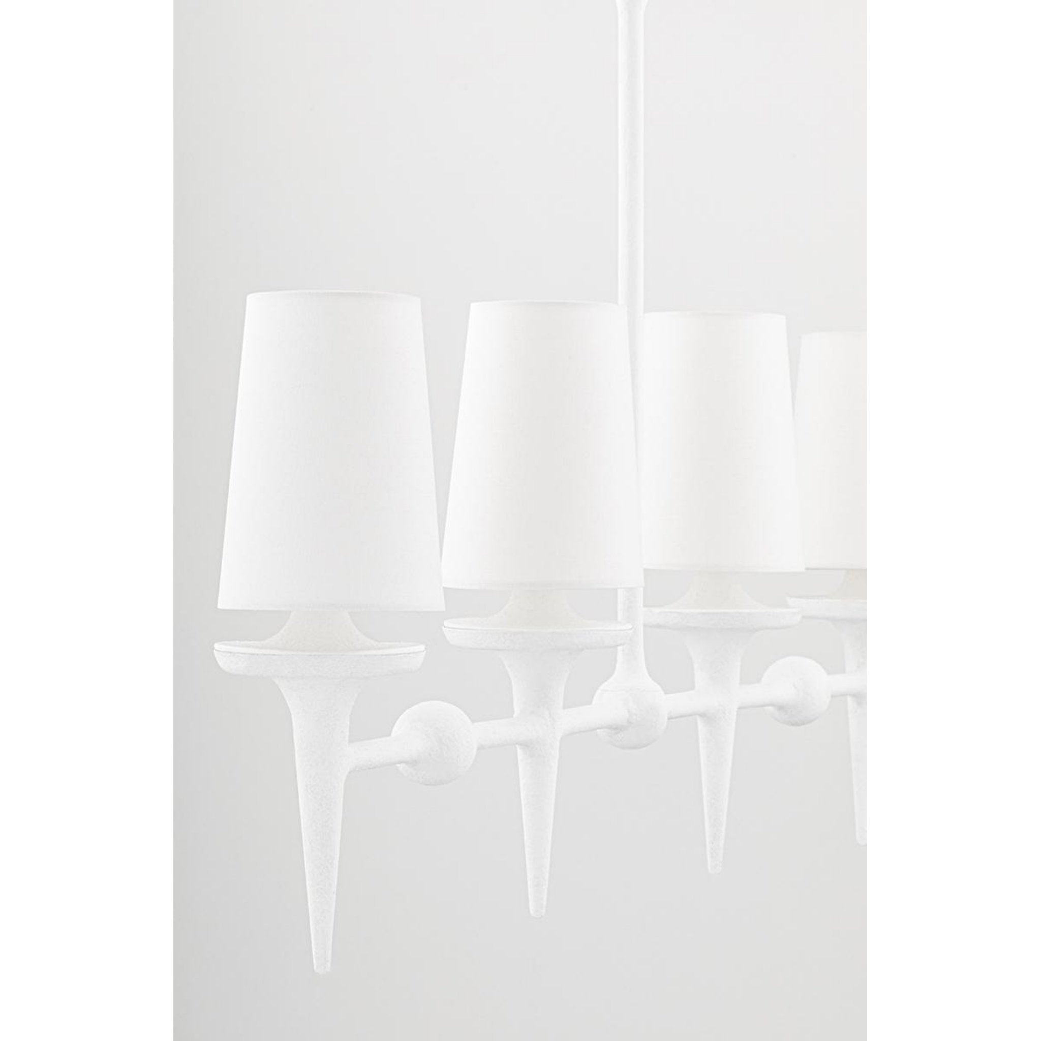 Torch 6-Light Linear in White Plaster 58L x 4.75W x 25.75H