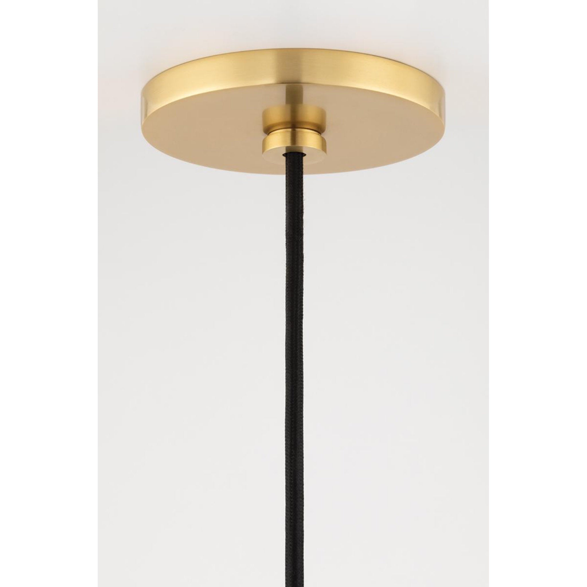 Kiki 1-Light Pendant in Aged Brass/Pink 14L x 14W x 13.25H