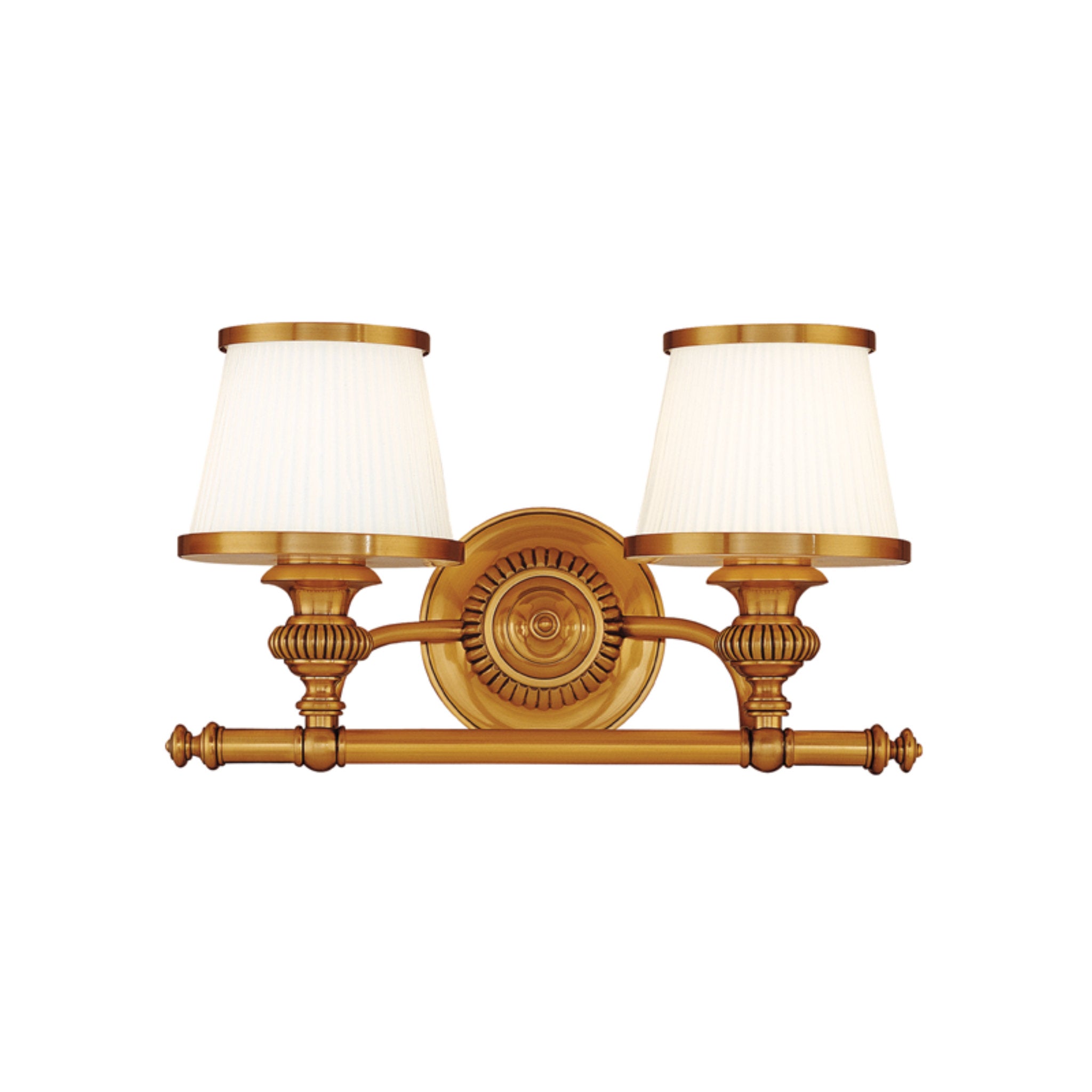 Milton 2-Light Bath and Vanity in Flemish Brass 15.5W x 9H