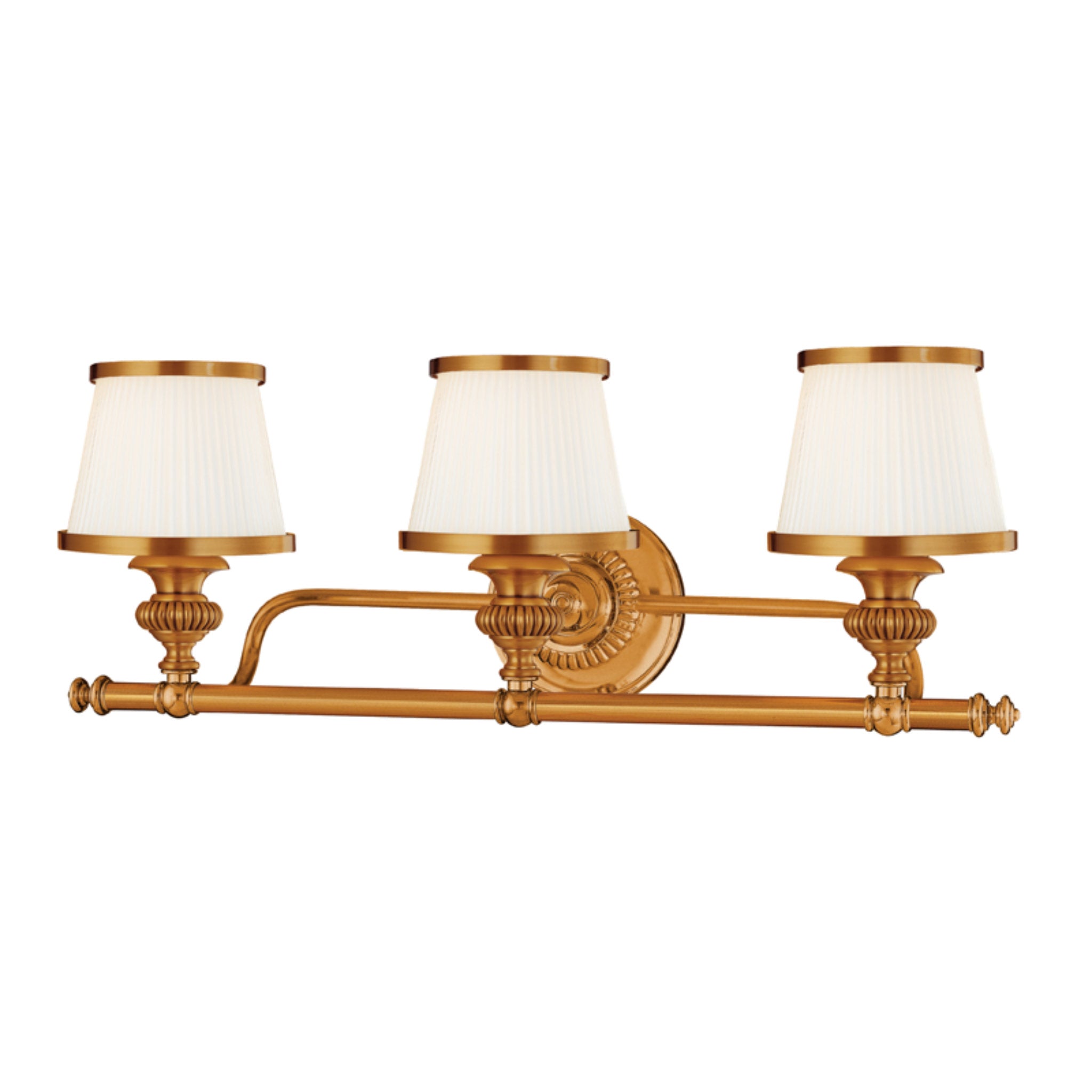 Milton 3-Light Bath and Vanity in Flemish Brass 24.75L x 24.75W x 9H