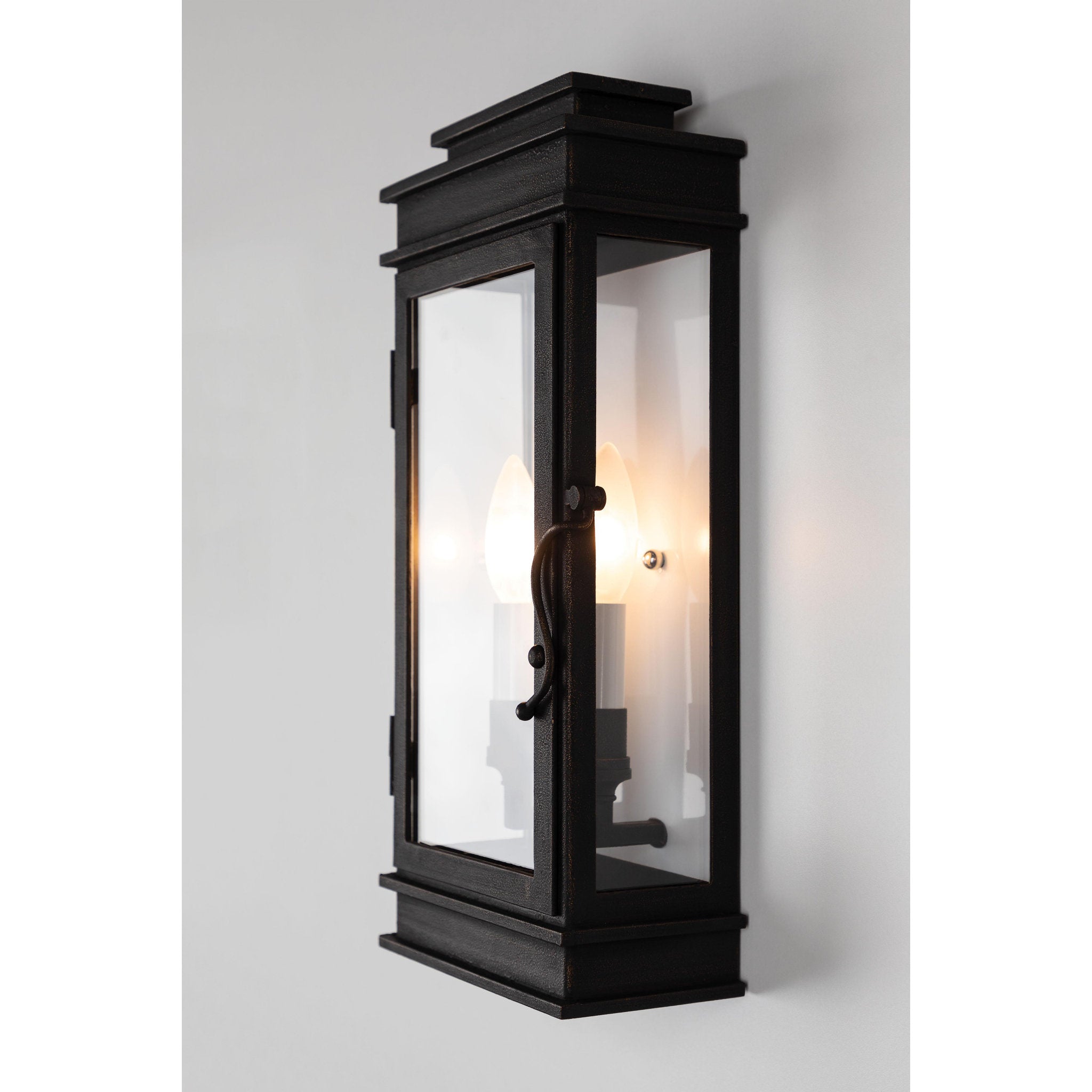 Vintage Wall Sconce 2-Light Outdoor LED in Vintage Bronze 9L x 9W x 20H