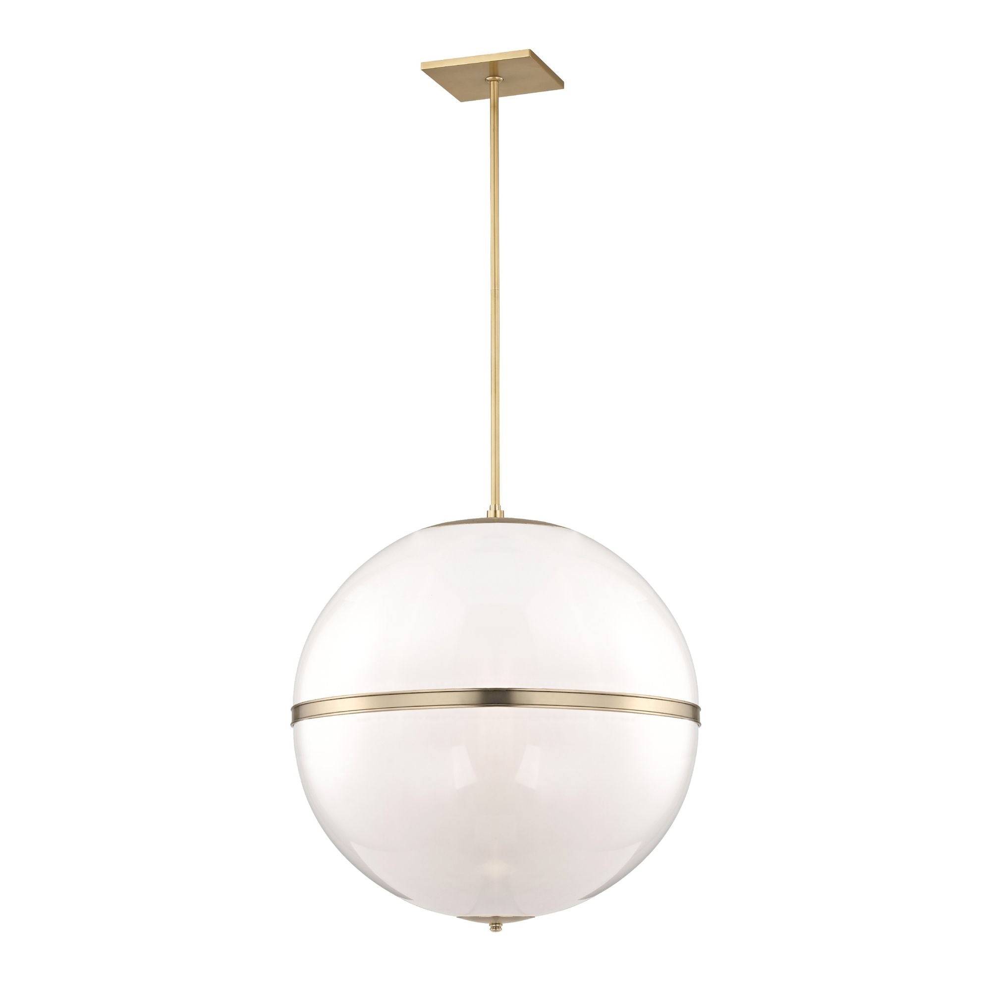 Brian Patrick Flynn Truax 4 Light Aged Brass Pendant Lucite 30"W x 32"H x 30"D