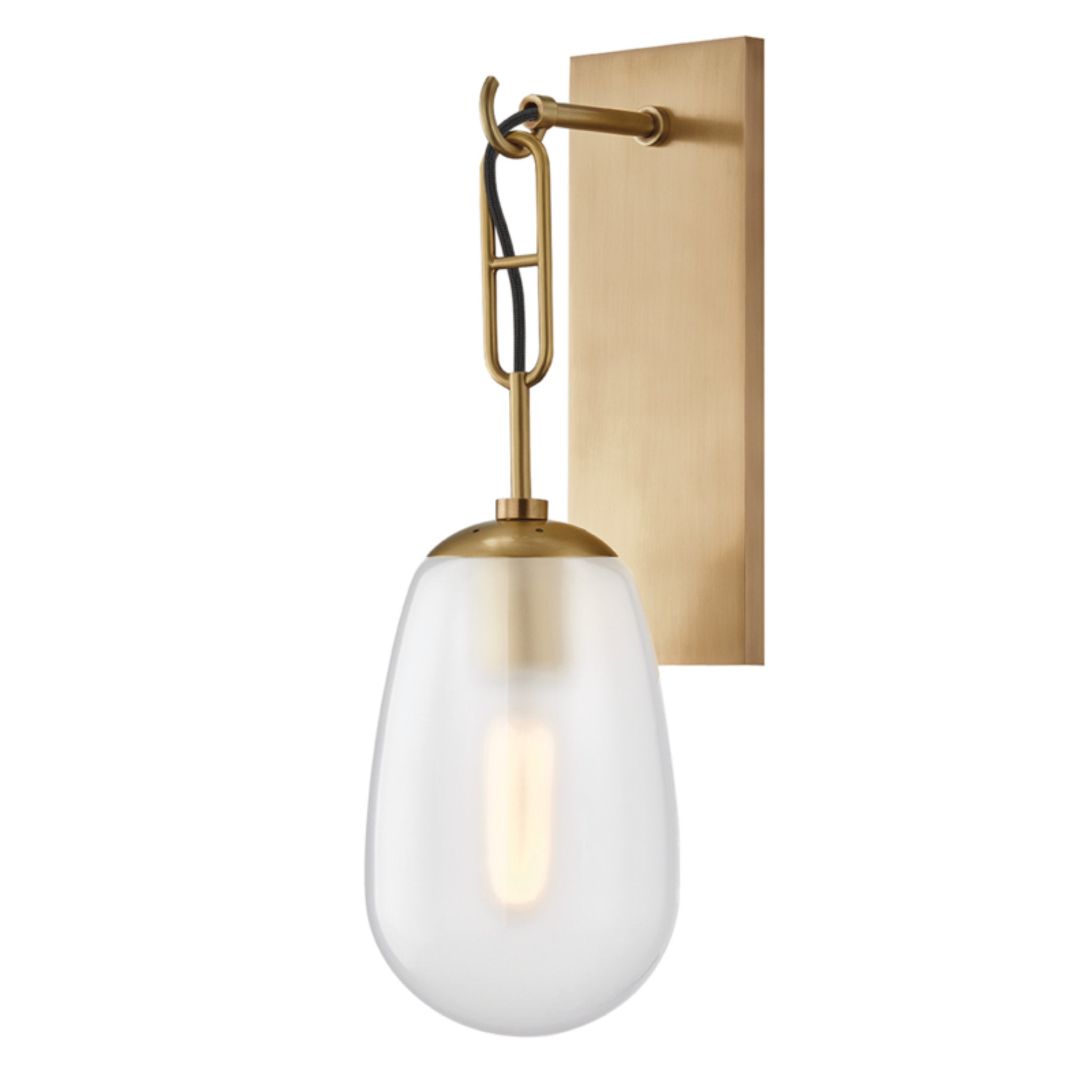 Bruckner 1-Light Wall Sconce in Aged Brass 6L x 6W x 19.25H