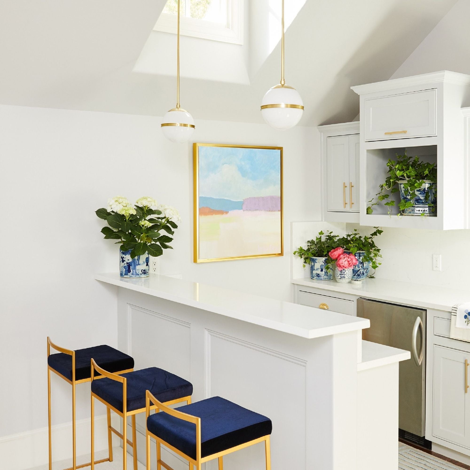 Brian Patrick Flynn Truax 1 Light Aged Brass Mini Pendant Glass 8"W x 9.25"H x 8"D