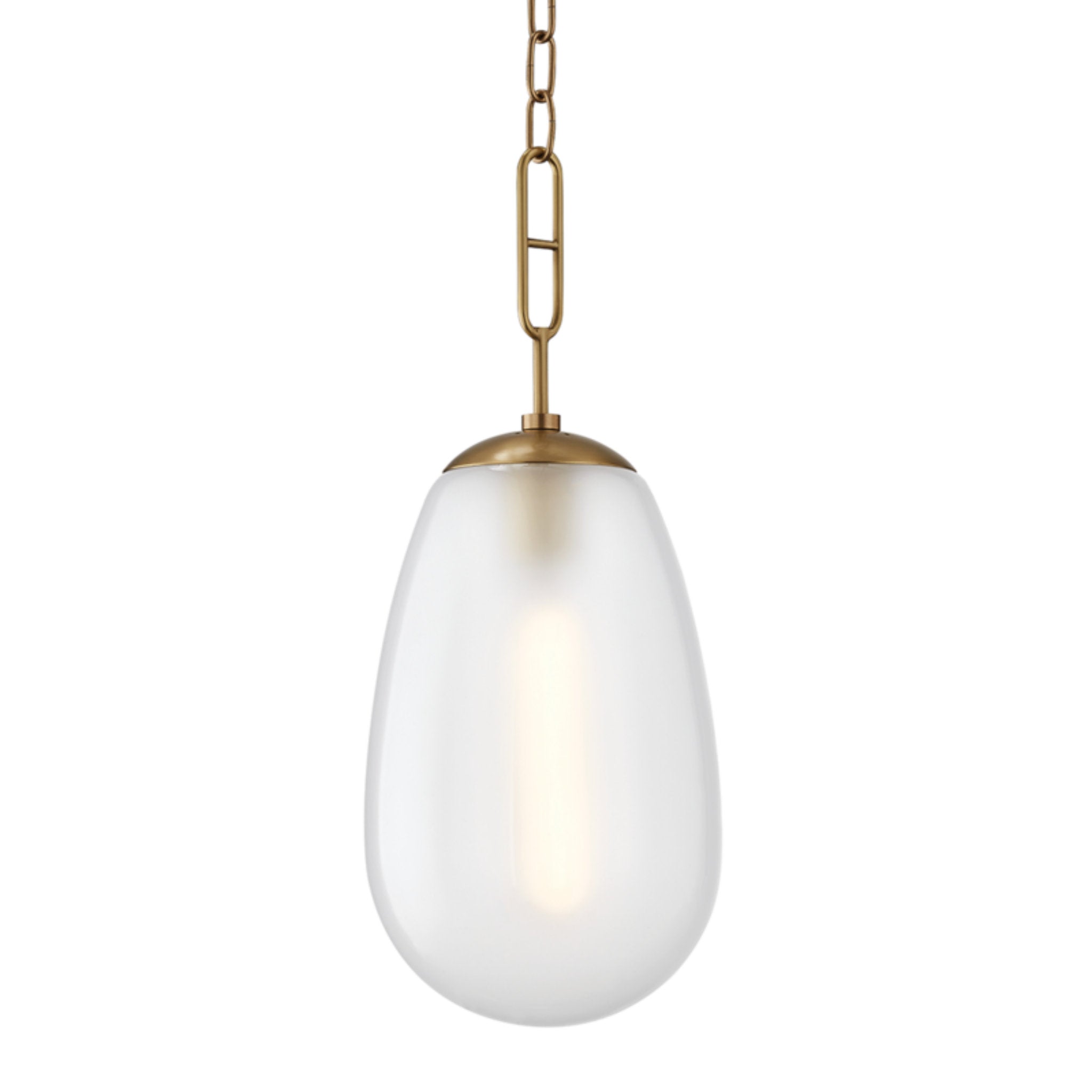 Bruckner 1-Light Pendant in Aged Brass 8.75L x 8.75W x 22.25H