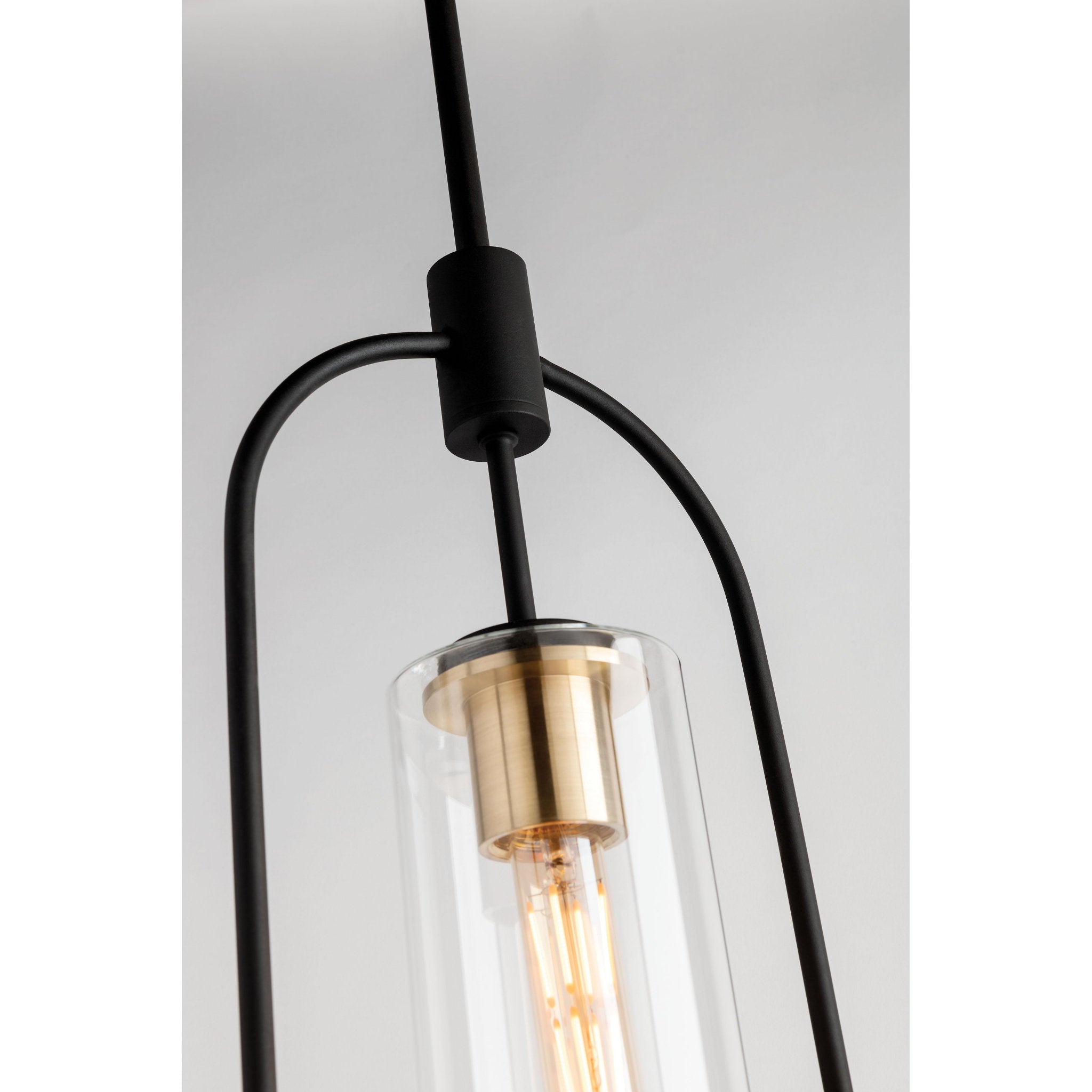 Smyth Pendant 1-Light Outdoor LED in Textured Bronze Brushed Brass 5.5L x 12.5W x 21.75H