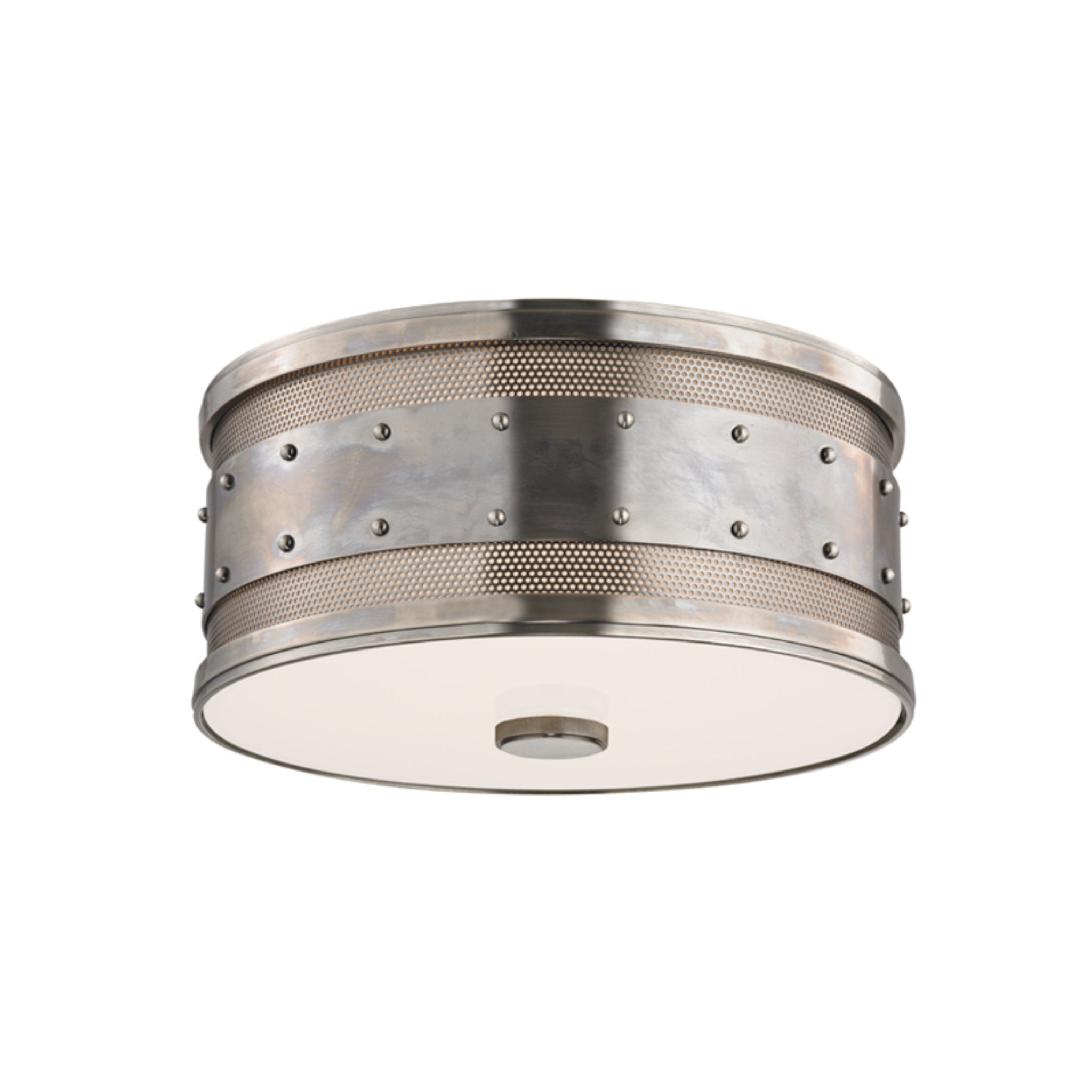 Gaines 2-Light Flush Mount in Historic Nickel 12W x 5.5H