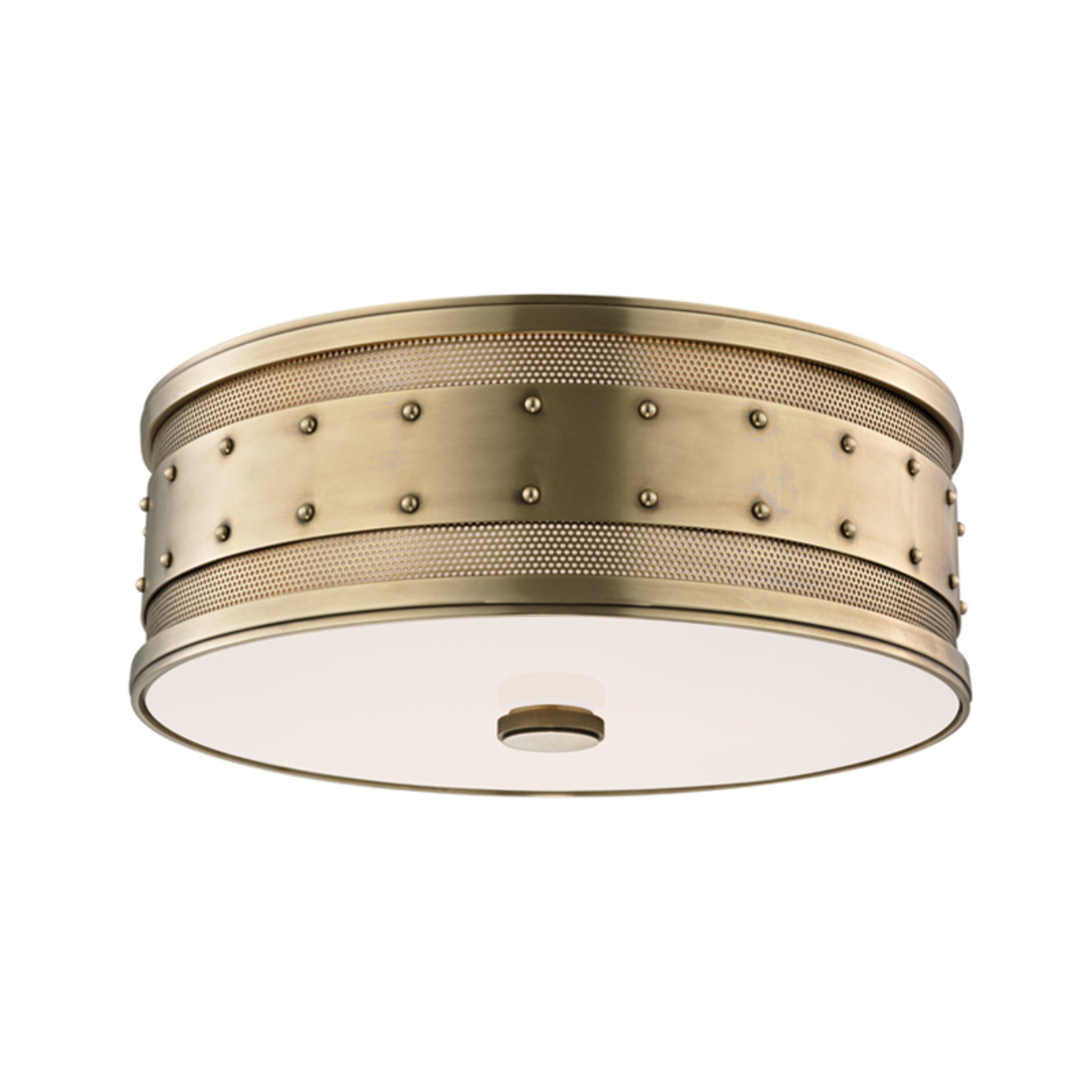 Gaines 3-Light Flush Mount in Aged Brass 16L x 16W x 5.5H