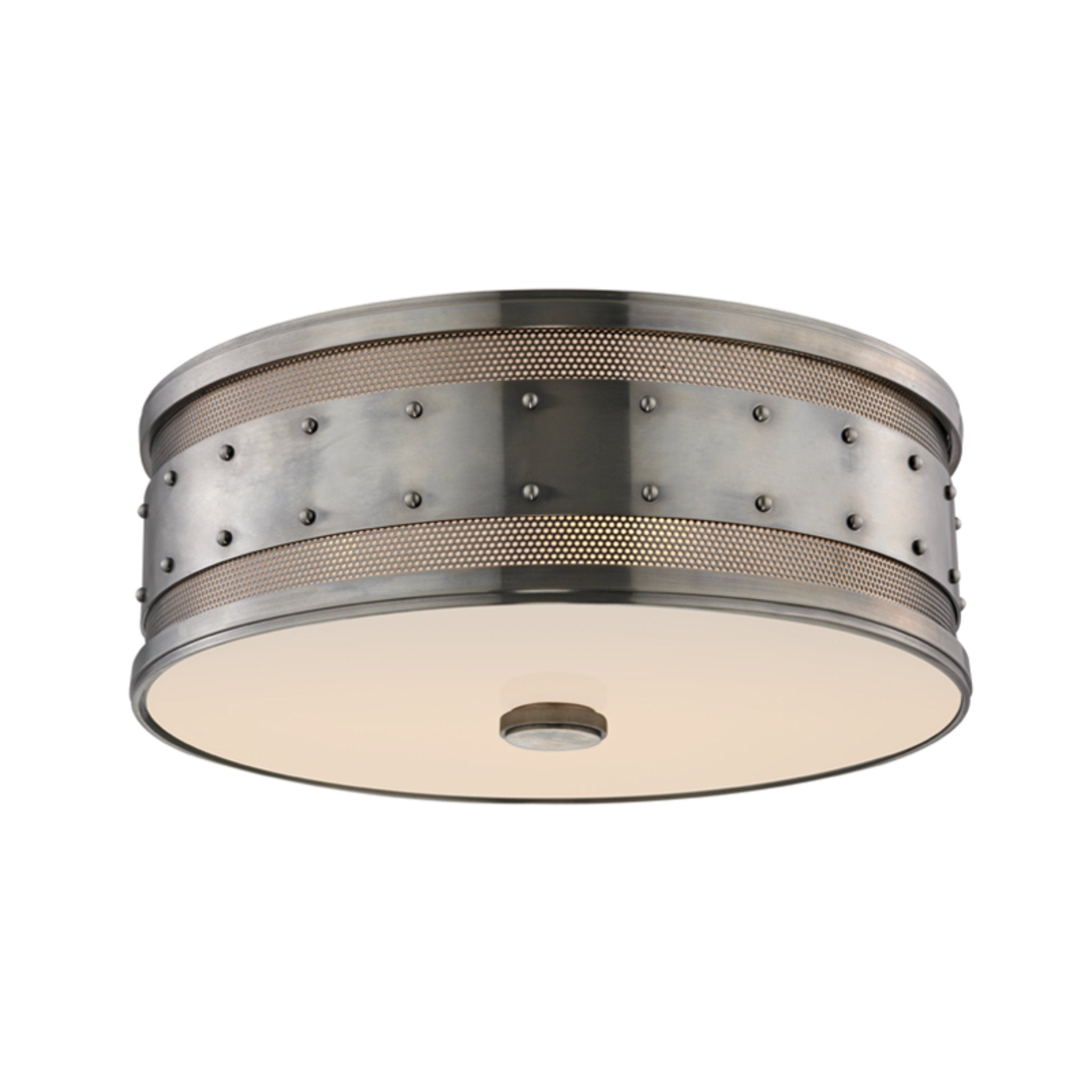 Gaines 3-Light Flush Mount in Historic Nickel 16L x 16W x 5.5H