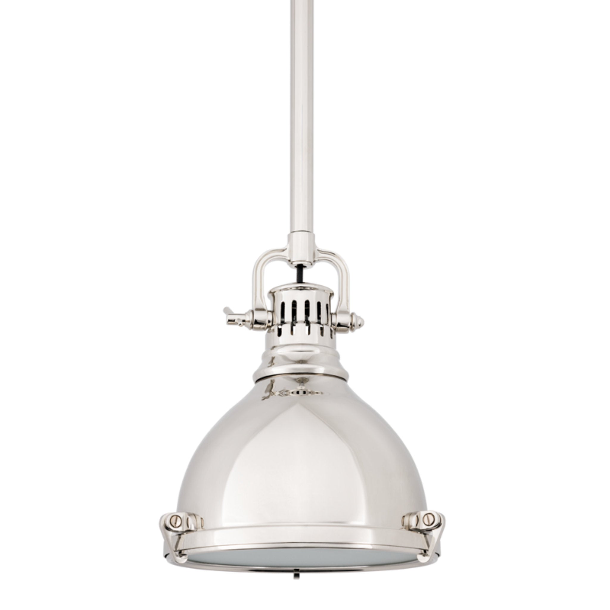 Pelham 1-Light Pendant in Polished Nickel 8L x 8W x 8.75H