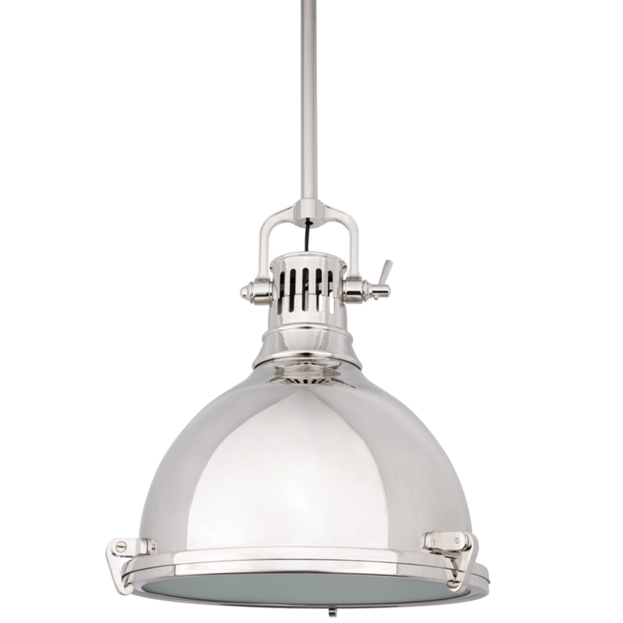 Pelham 1-Light Pendant in Polished Nickel 14L x 14W x 16.75H