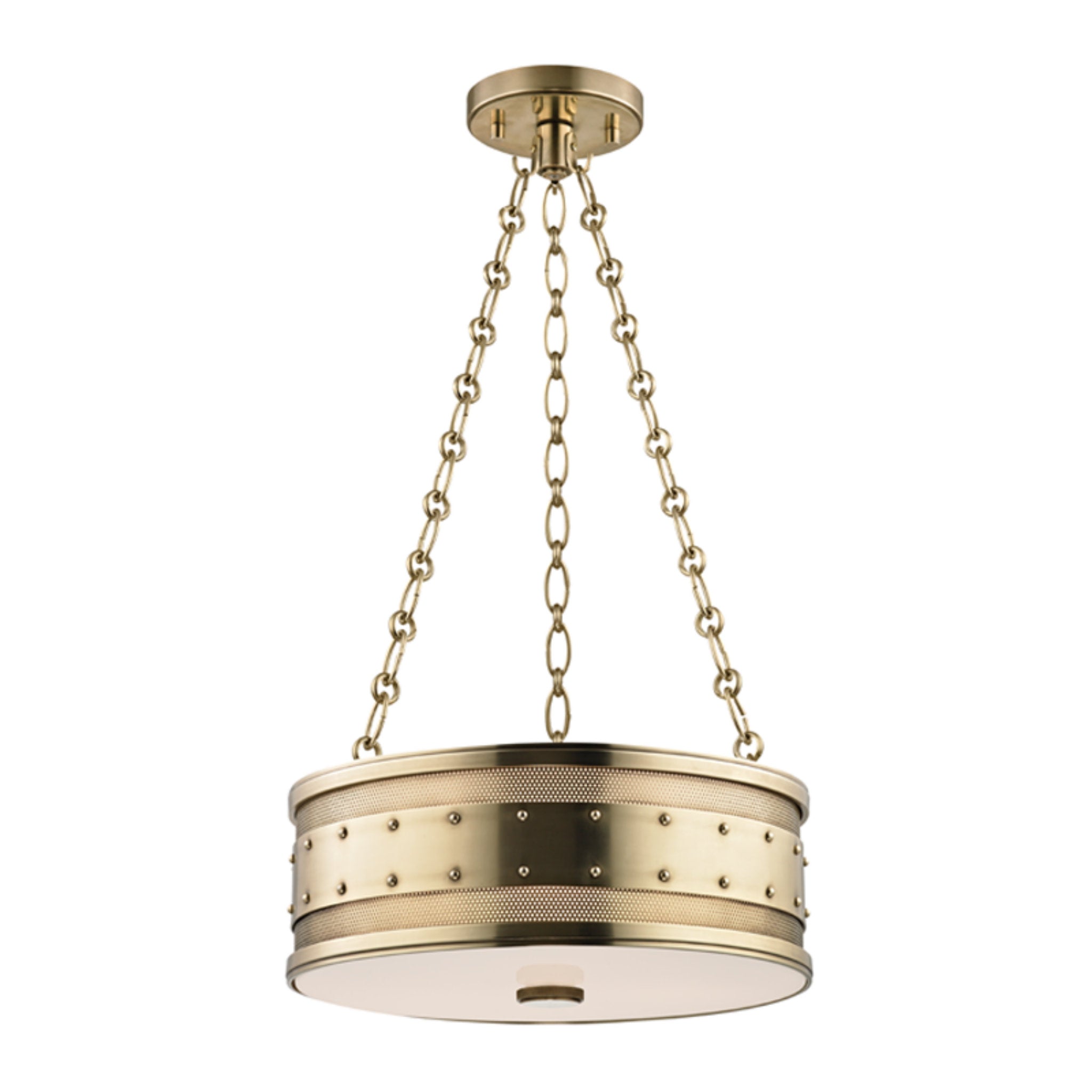 Gaines 3-Light Pendant in Aged Brass 16L x 16W x 5.75H