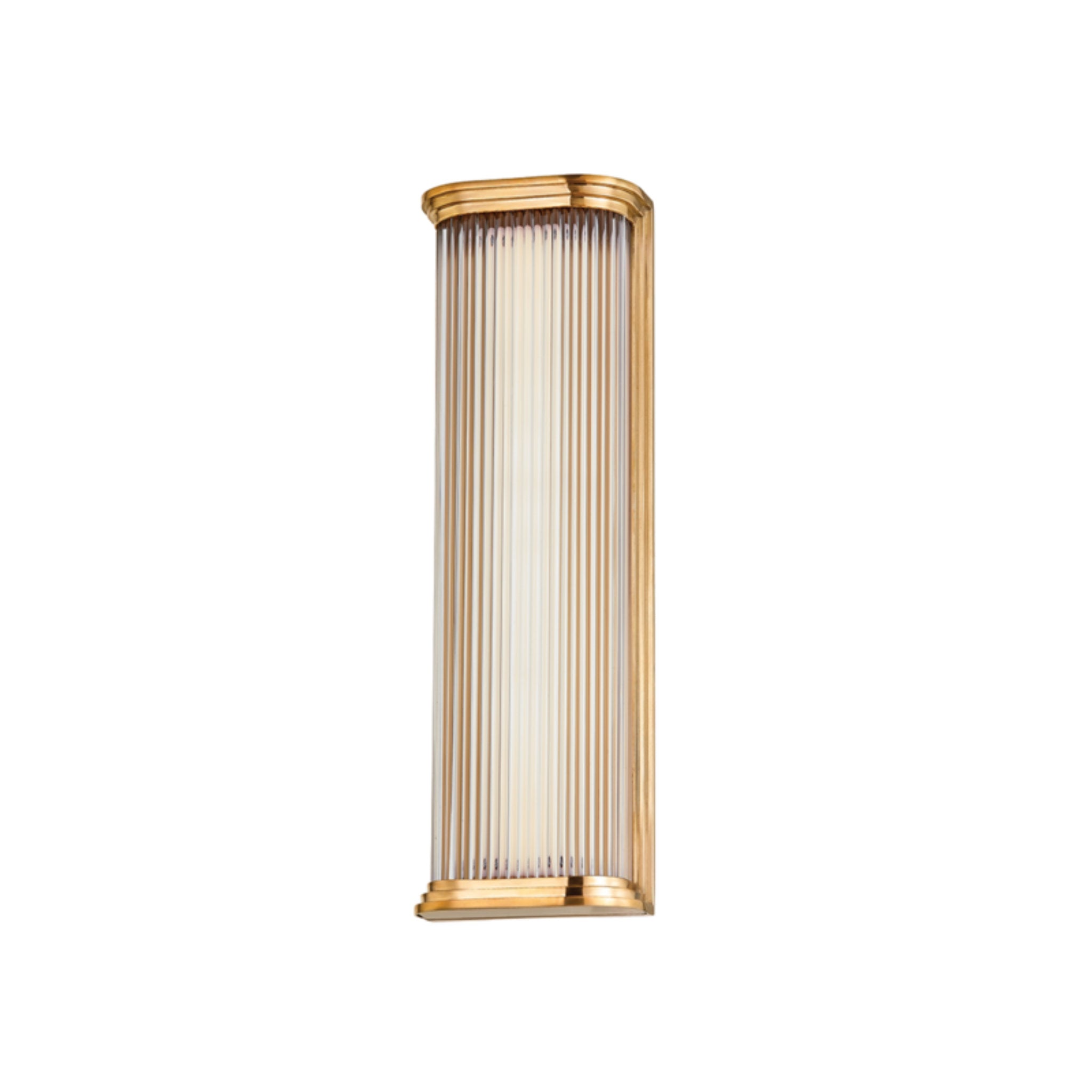 Newburgh 1-Light Bath and Vanity in Aged Brass 5.25L x 5.25W x 17H