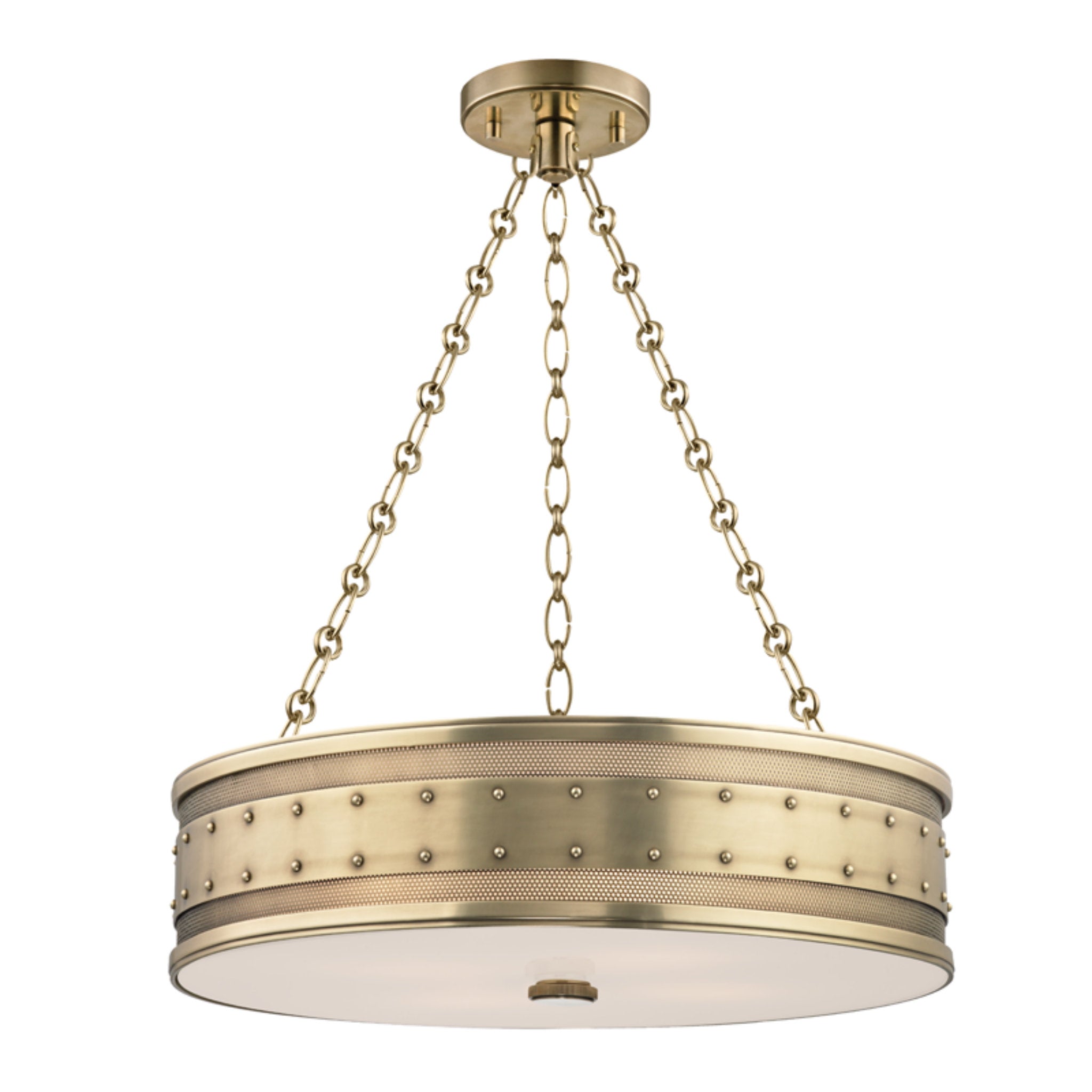 Gaines 4-Light Chandelier in Aged Brass 22L x 22W x 5.75H