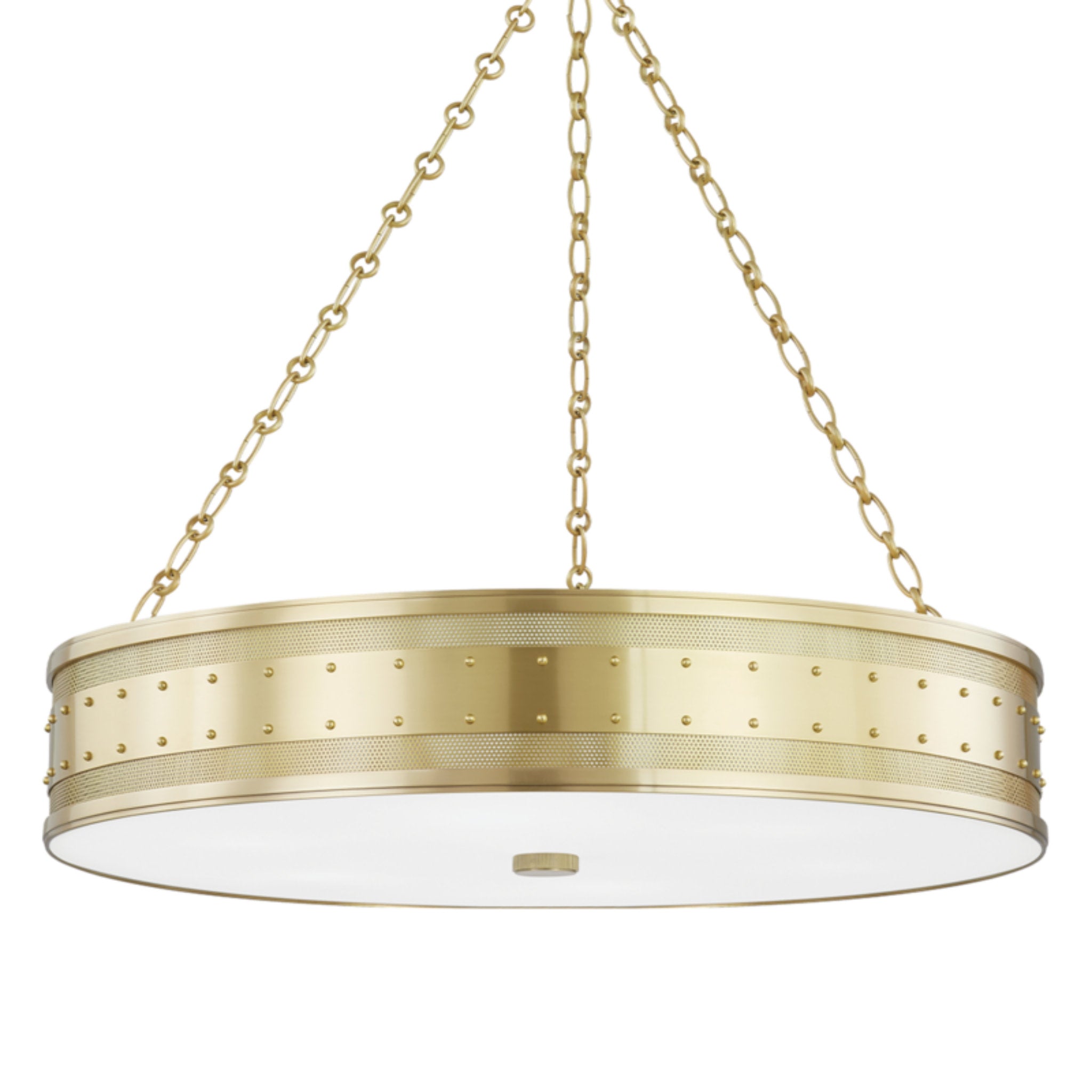 Gaines 6-Light Chandelier in Aged Brass 30L x 30W x 7H
