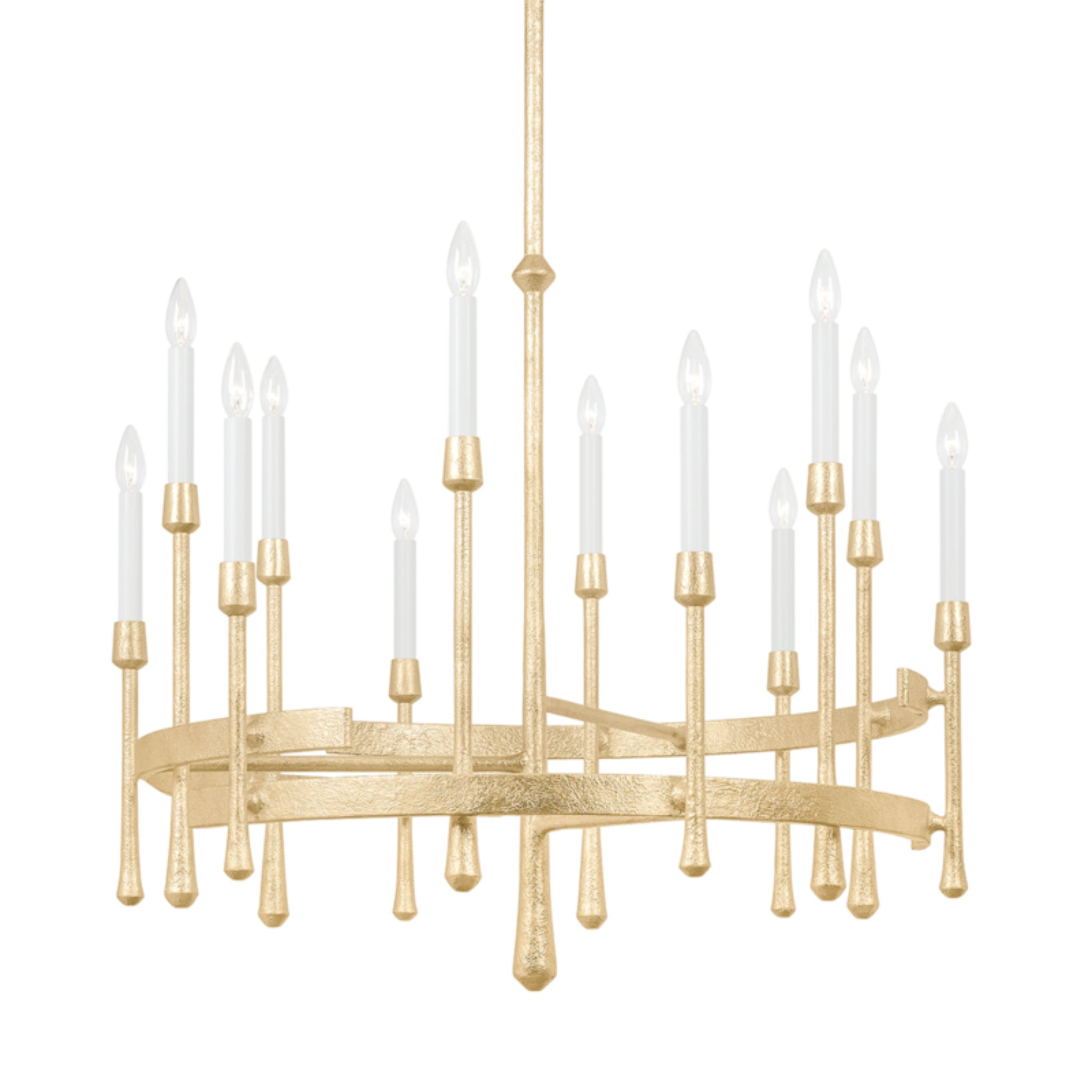 Hathaway 12-Light Chandelier in Vintage Gold Leaf 32.25L x 32.25W x 34.25H