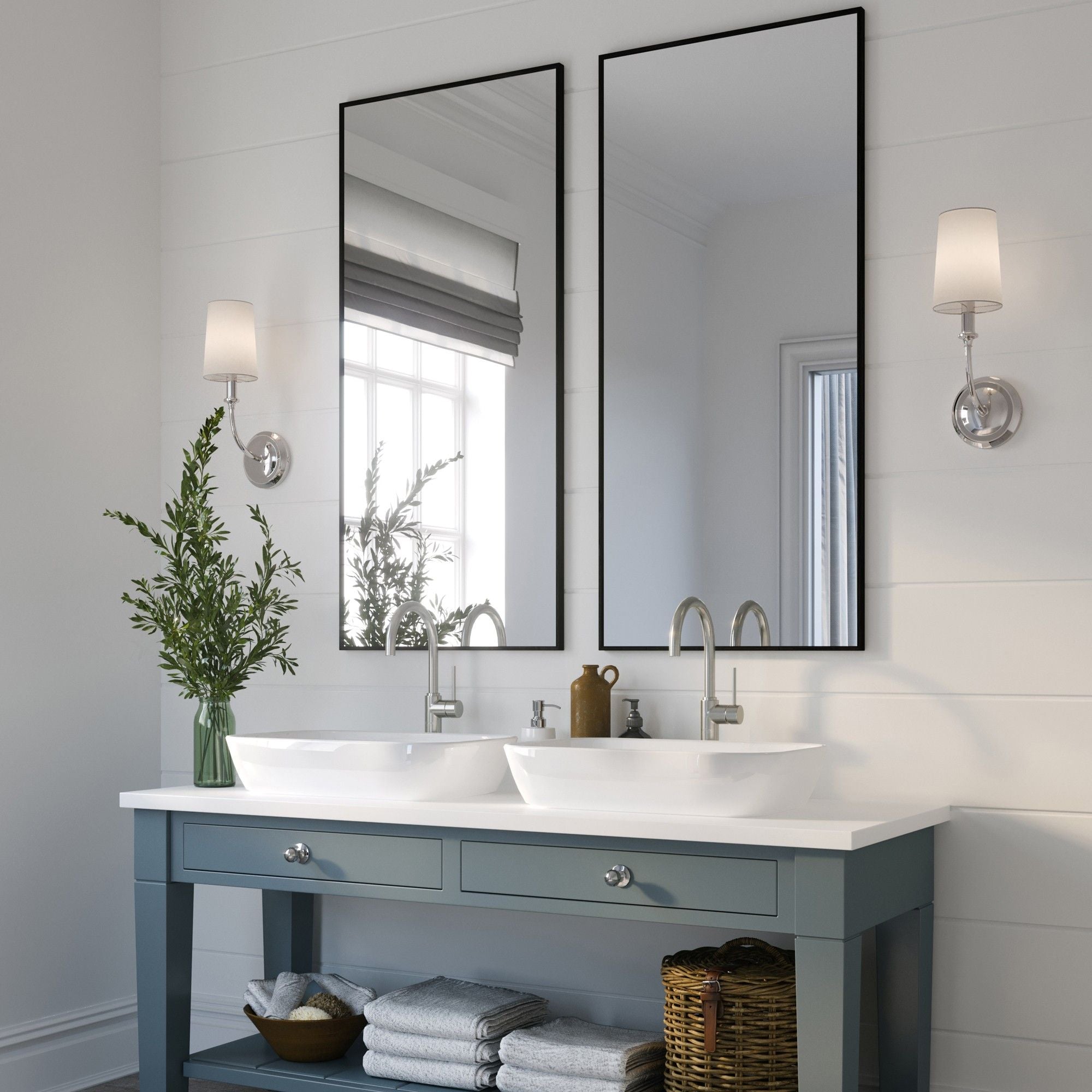 Libby Langdon Sylvan 1 Light Polished Nickel Sconce Silk Shade 4.75"W x 15.75"H x 7.75"D