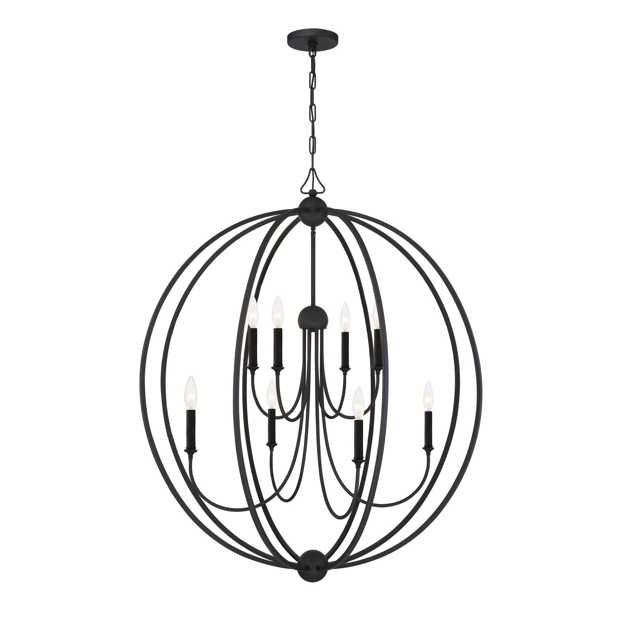 Libby Langdon Sylvan 40'' Black Forged Chandelier Black 40"W x 46"H x 40"D