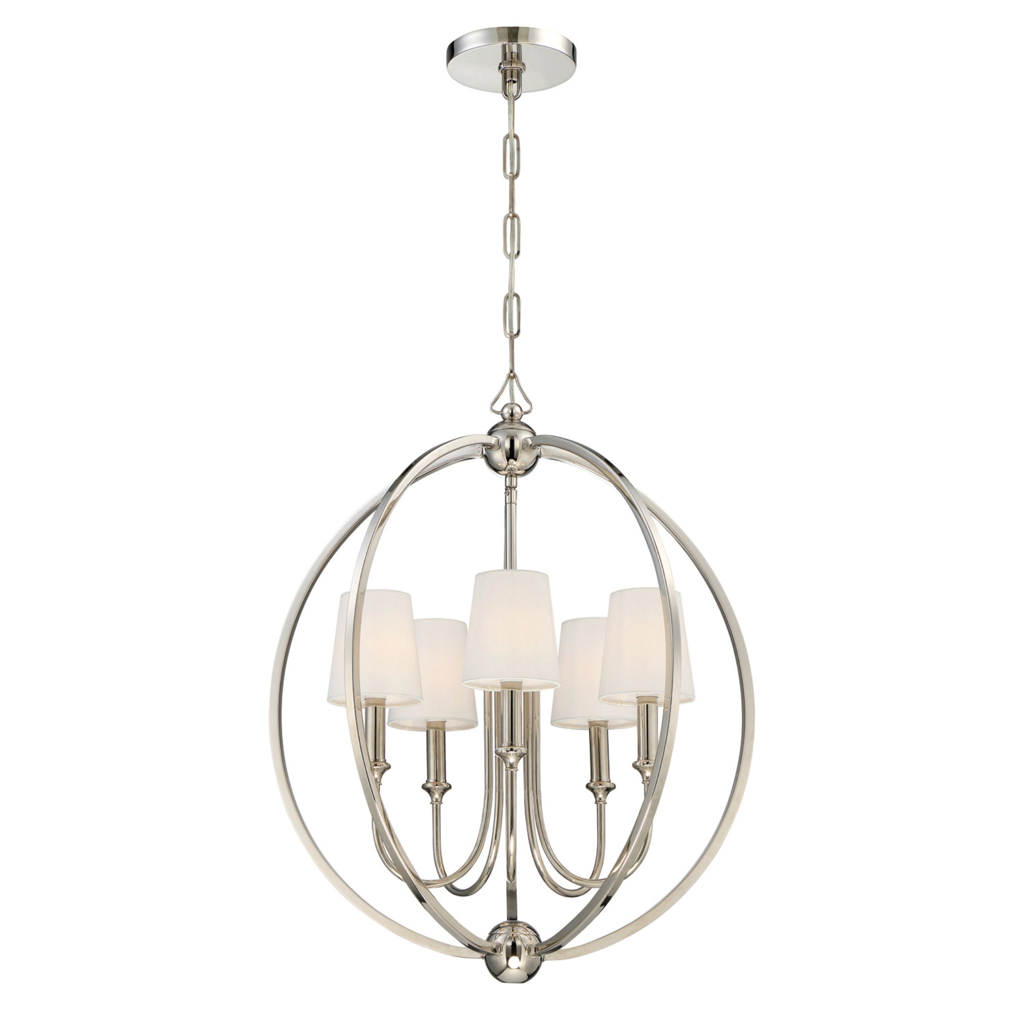 Libby Langdon Sylvan 22.5'' Polished Nickel Chandelier Silver 22.5"W x 26.5"H x 22.5"D