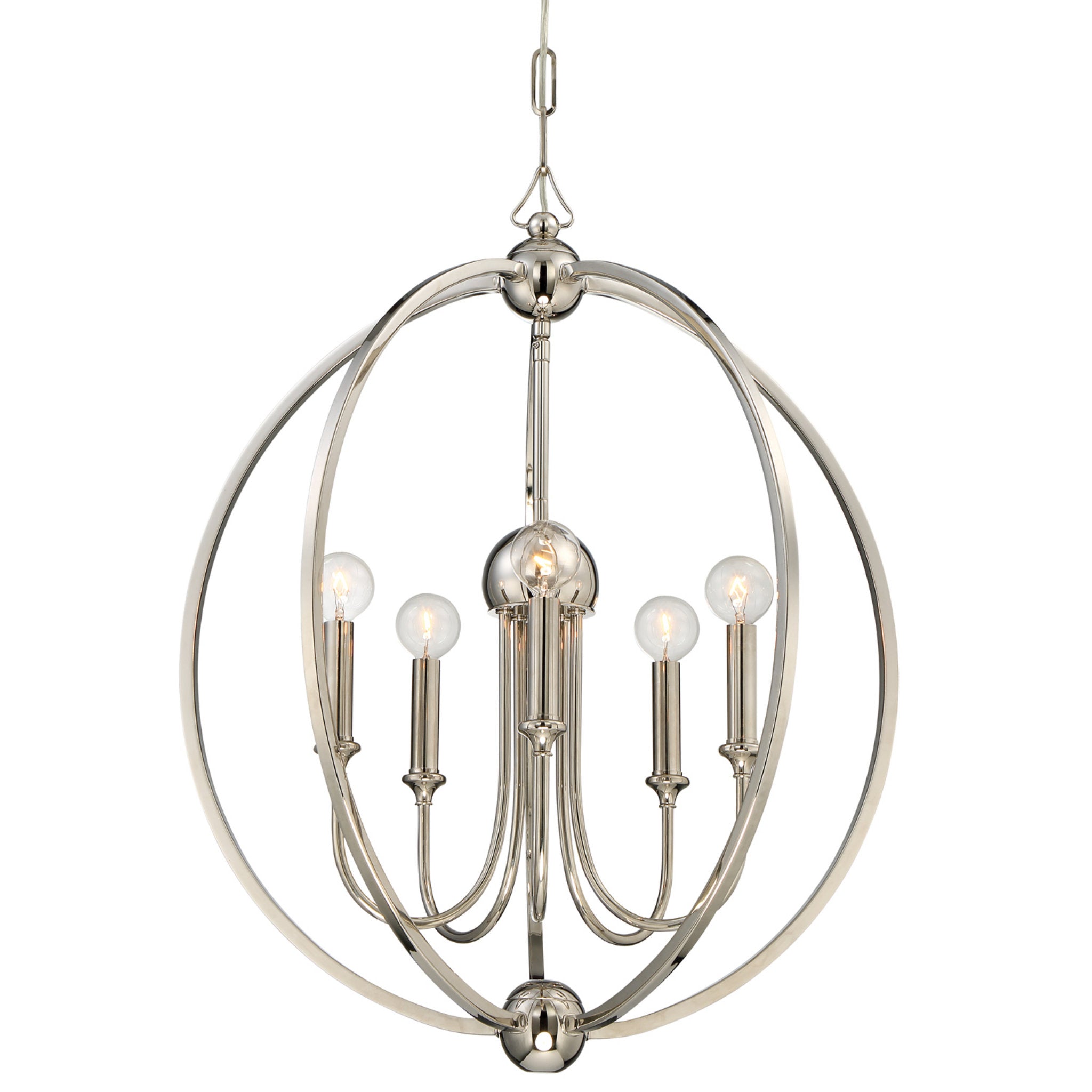 Libby Langdon Sylvan 22.5'' Polished Nickel Chandelier Silver 22.5"W x 26.5"H x 22.5"D