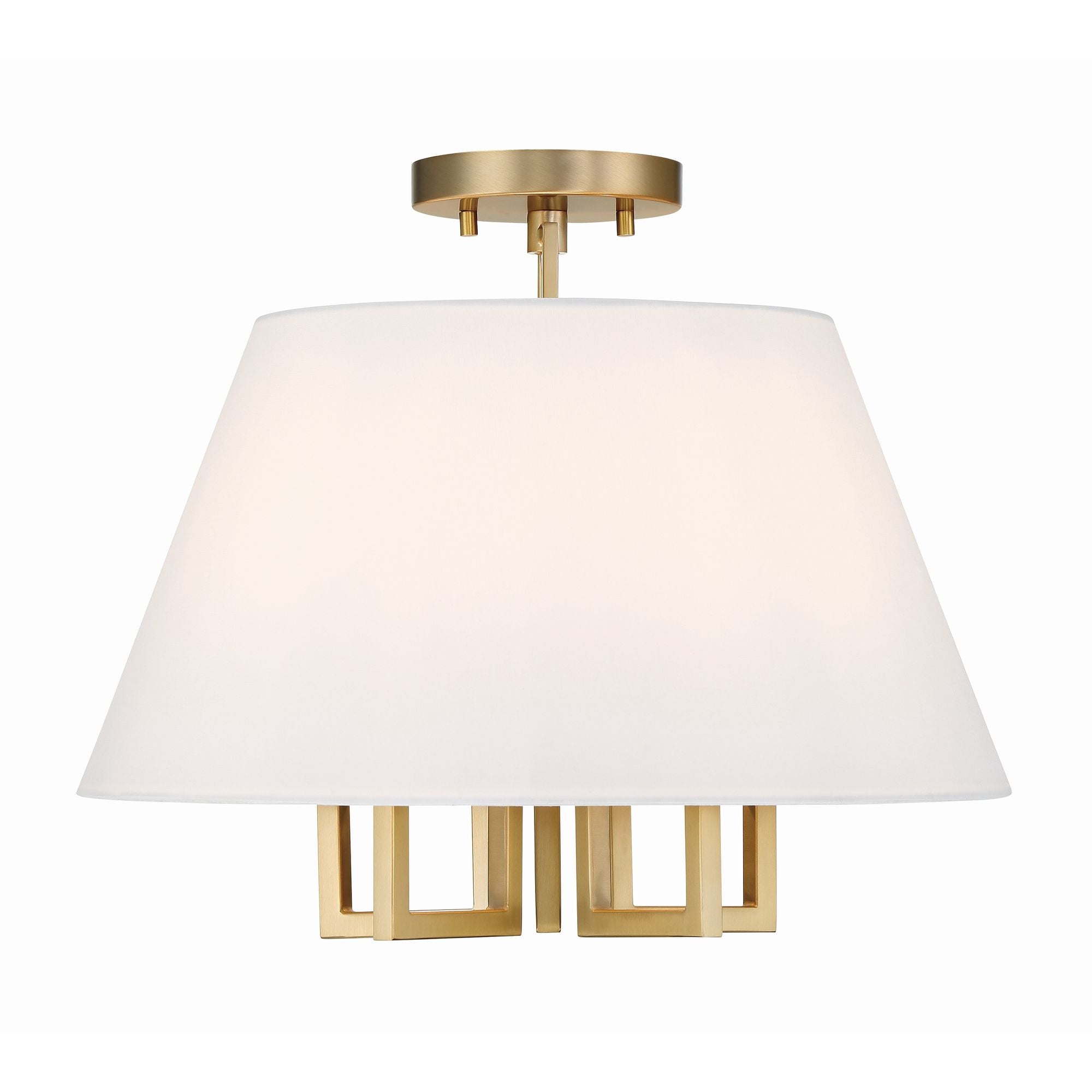 Libby Langdon Westwood 16'' Vibrant Gold Semi Flush Mount Gold 16"W x 15"H x 16"D