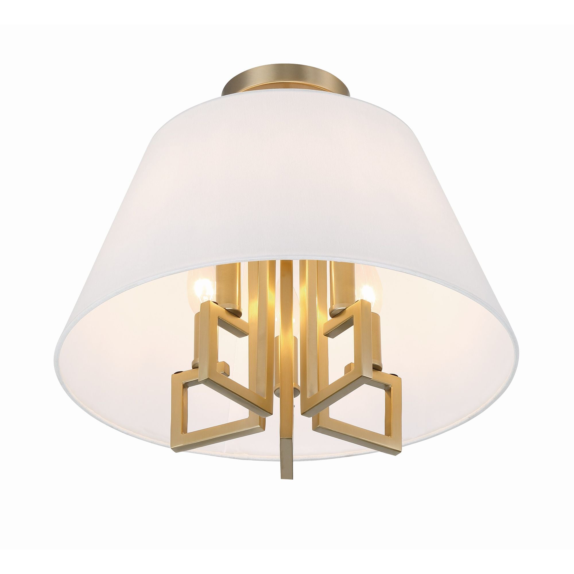 Libby Langdon Westwood 16'' Vibrant Gold Semi Flush Mount Gold 16"W x 15"H x 16"D