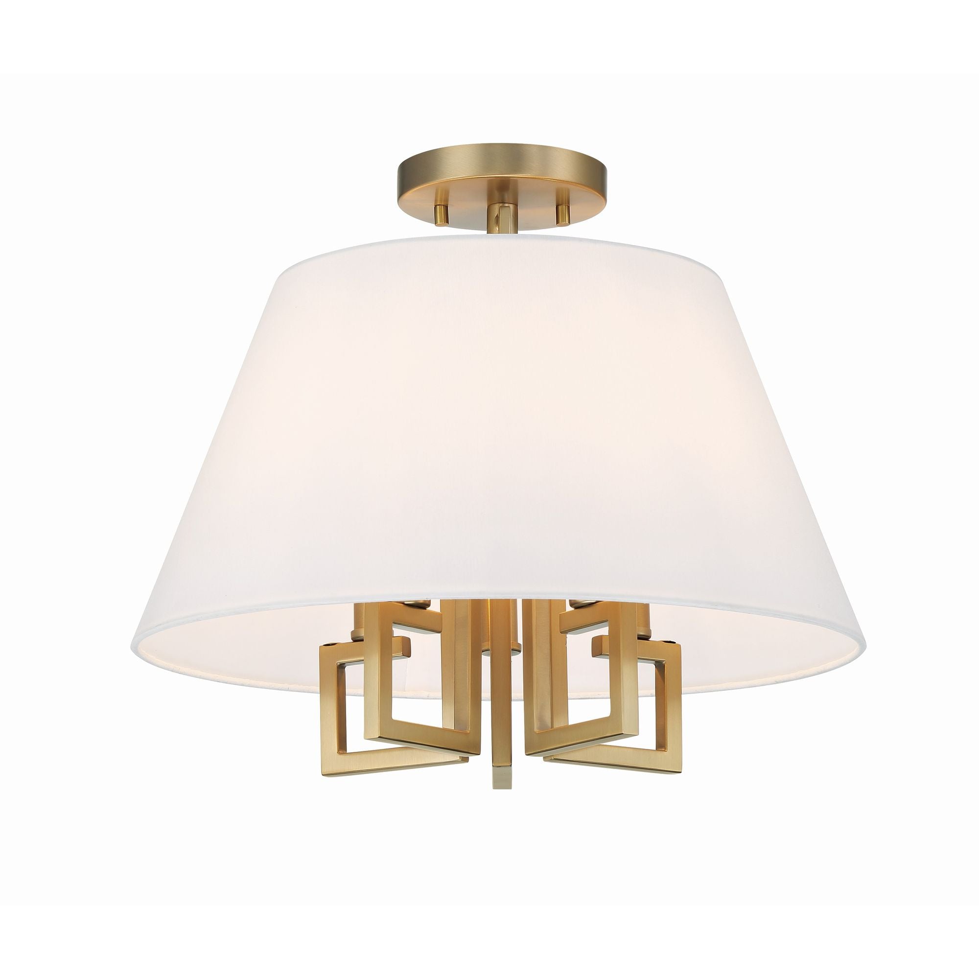Libby Langdon Westwood 16'' Vibrant Gold Semi Flush Mount Gold 16"W x 15"H x 16"D