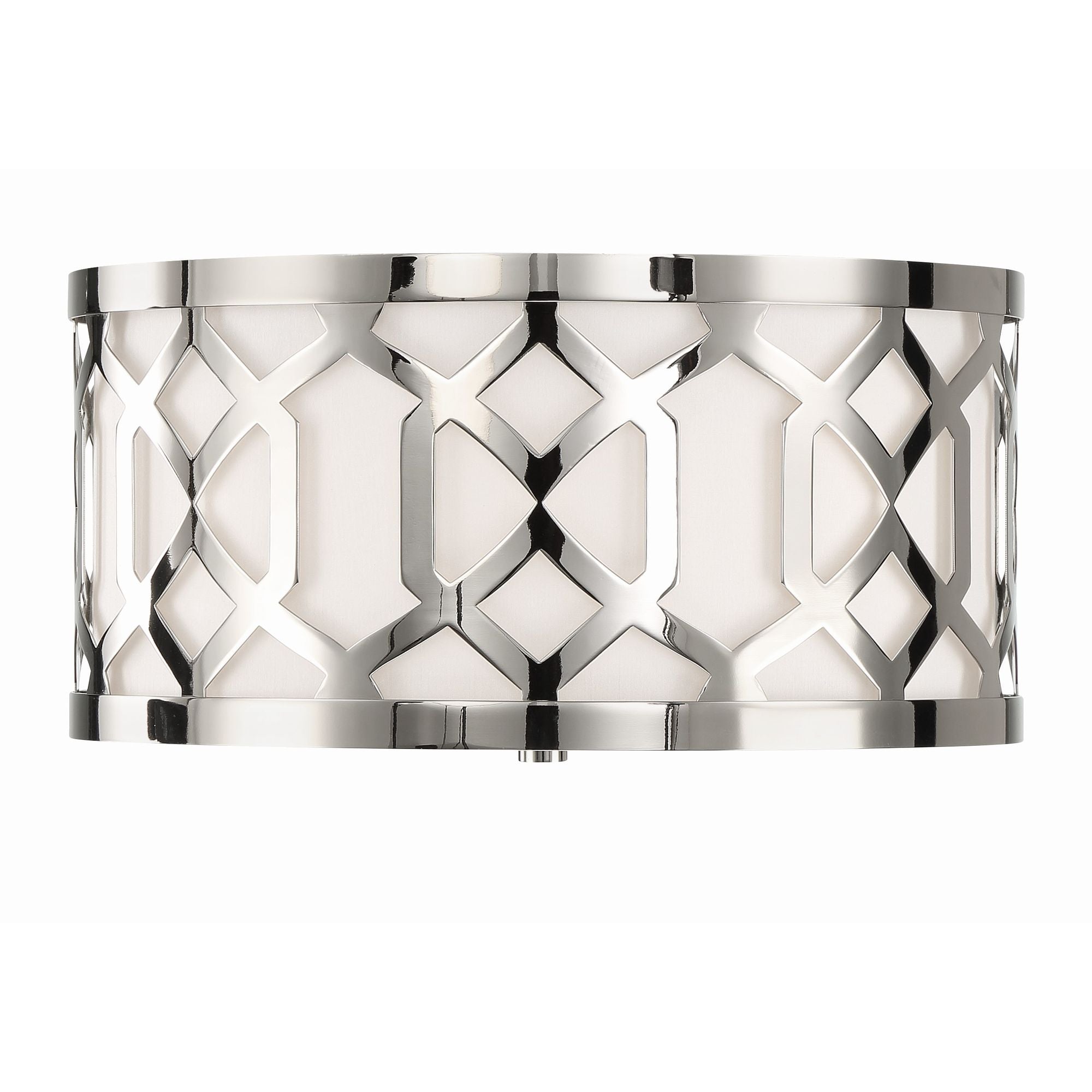 Libby Langdon Jennings 16.25'' Polished Nickel Flush Mount Silver 16.25"W x 8.75"H x 16.25"D